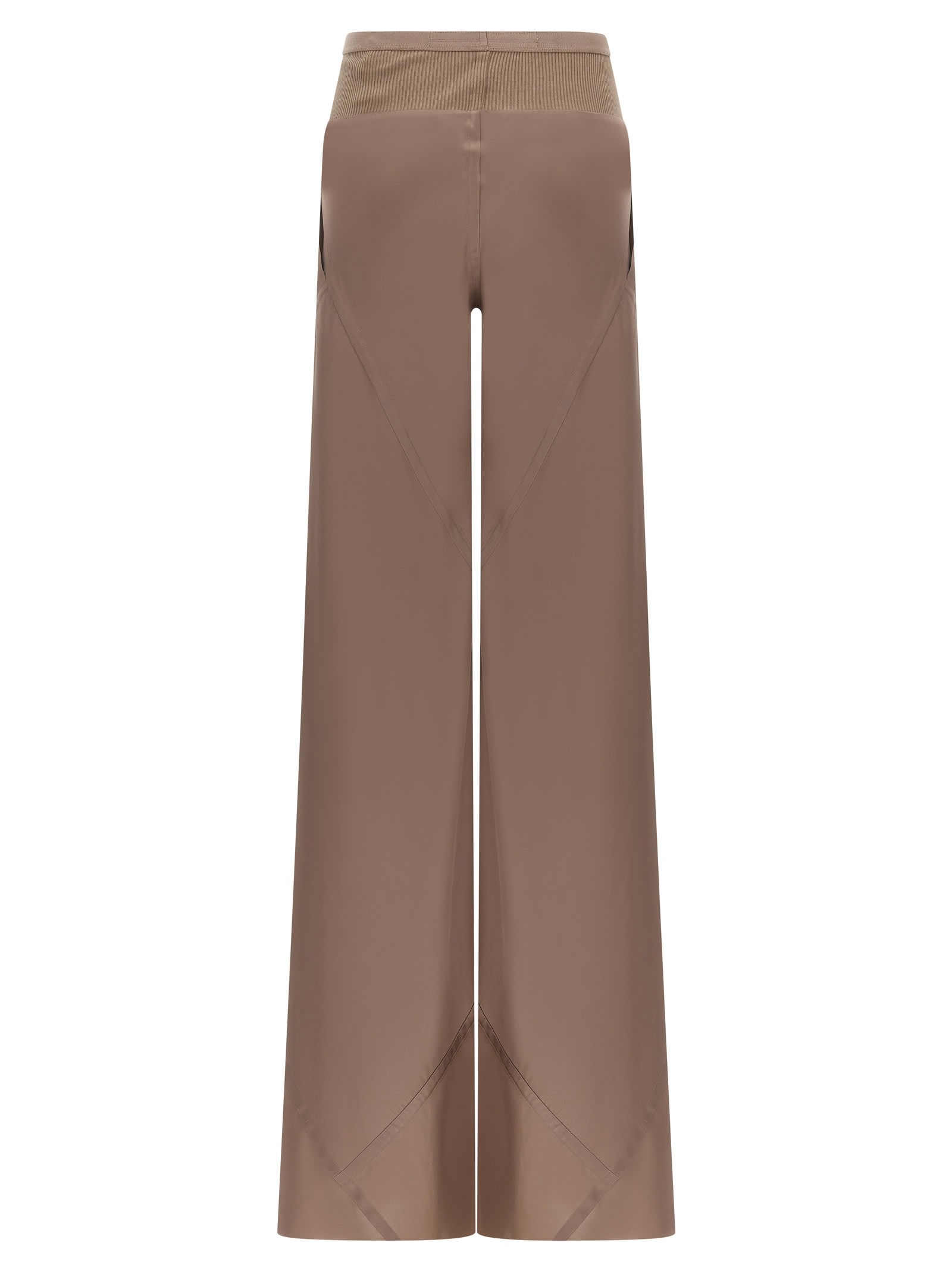 Rick Owens Brown Viscose Blend Pants In Brown