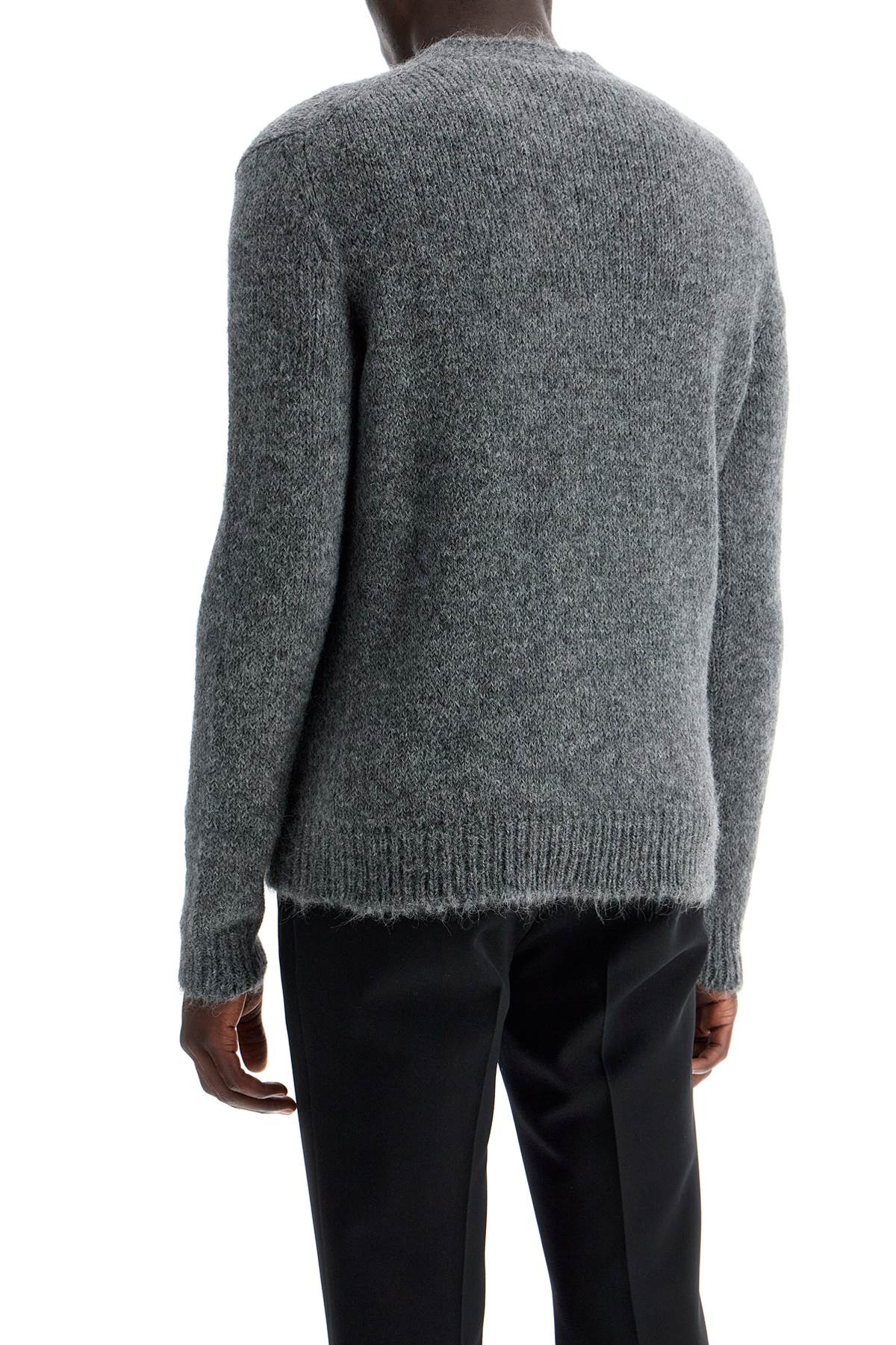 Shop Jil Sander Alpaca Crew Neck Sweater In Grey (grey)