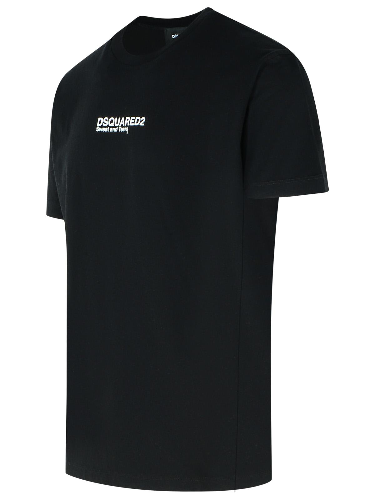 DSQUARED2 BLACK COTTON T-SHIRT