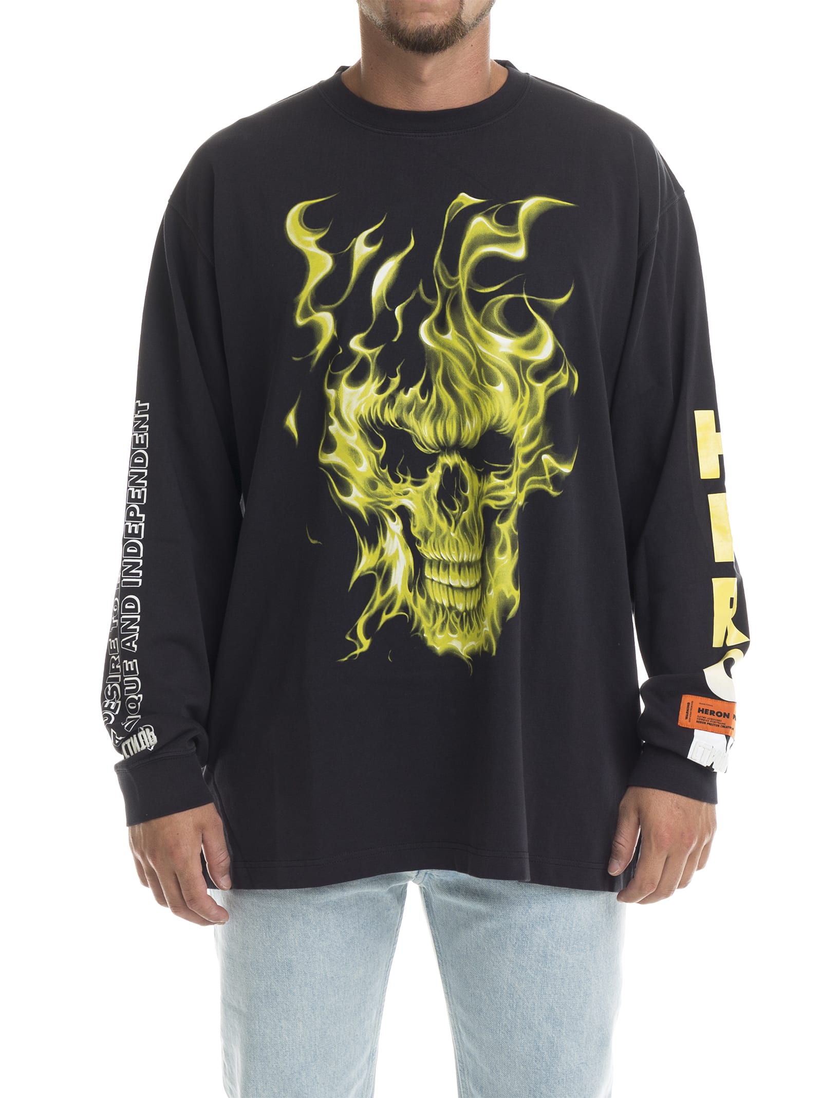 heron preston skull shirt