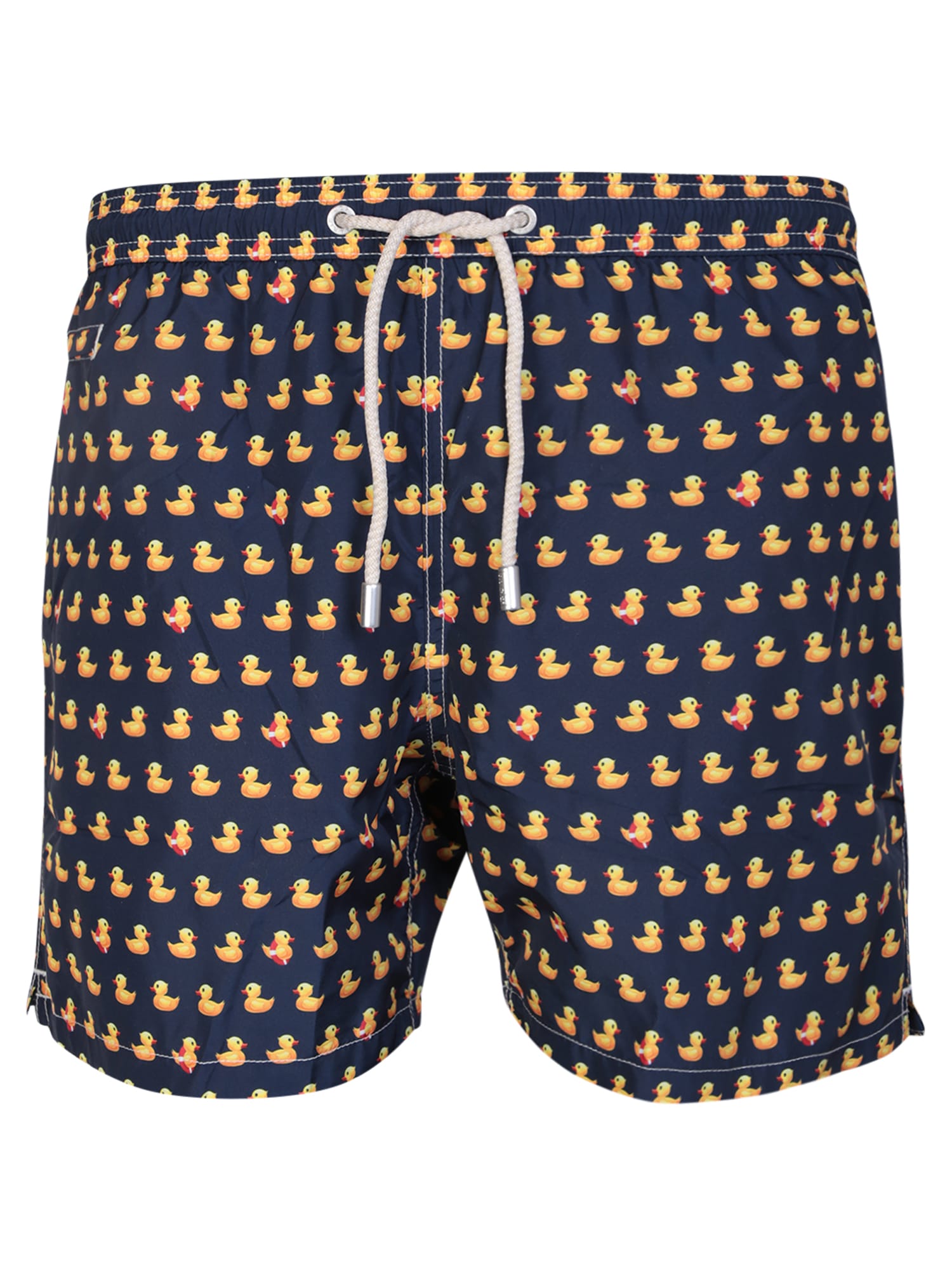 MC2 SAINT BARTH BLUE/YELLOW DUCK PRINT SWIM SHORTS
