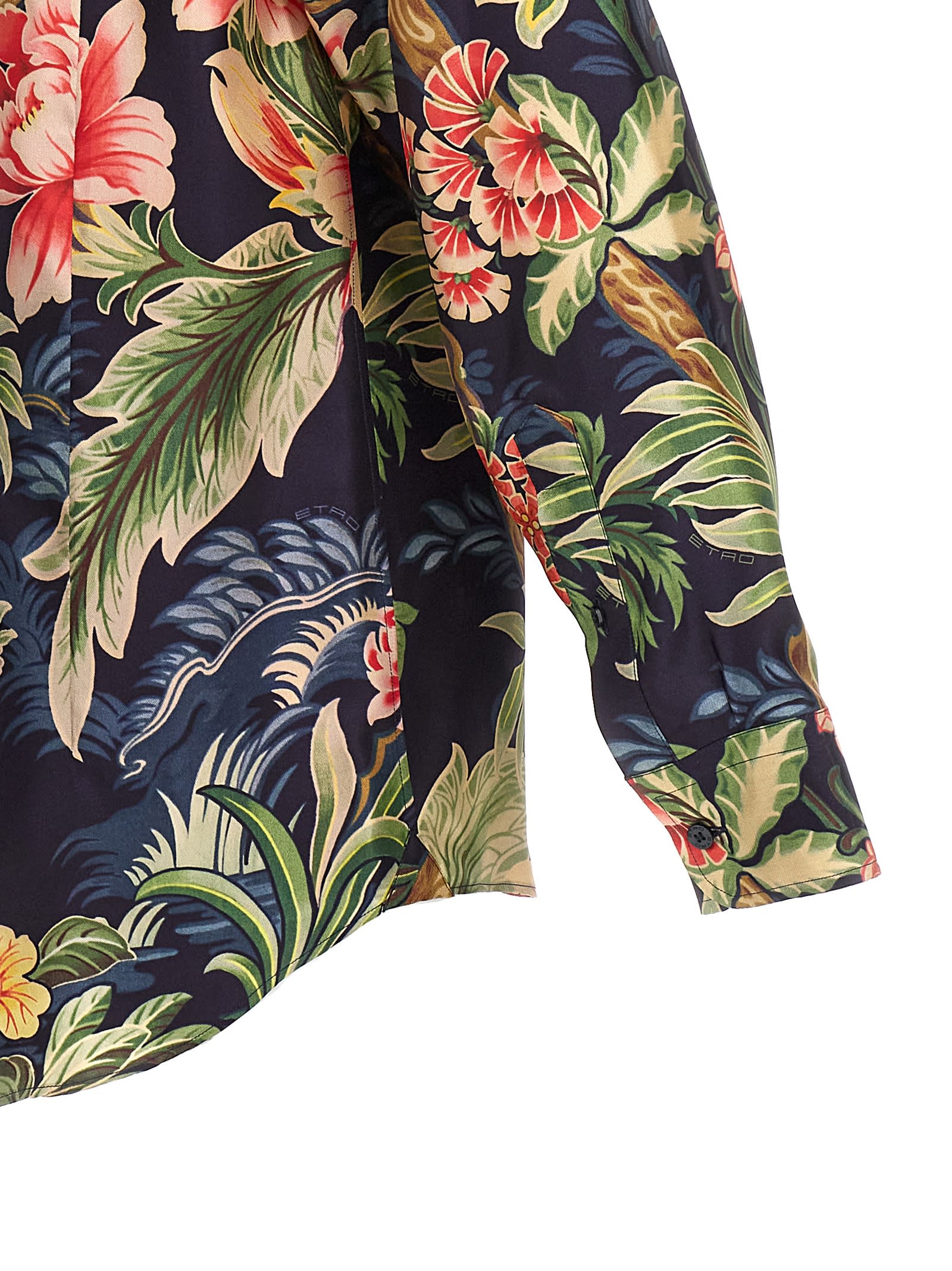 Shop Etro Floral Shirt In Multicolor