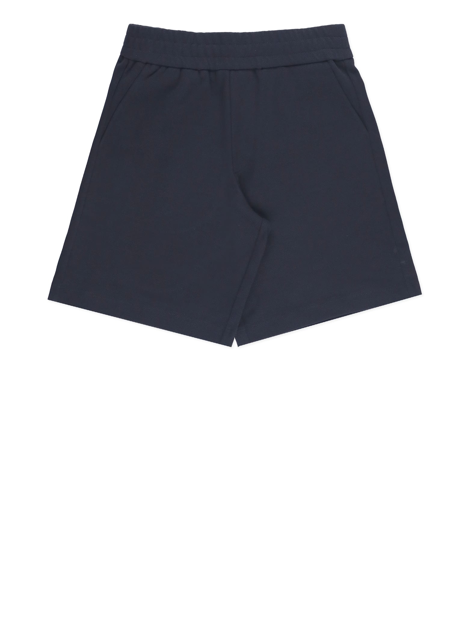 Moncler Bermuda Shorts With Logo In Blue