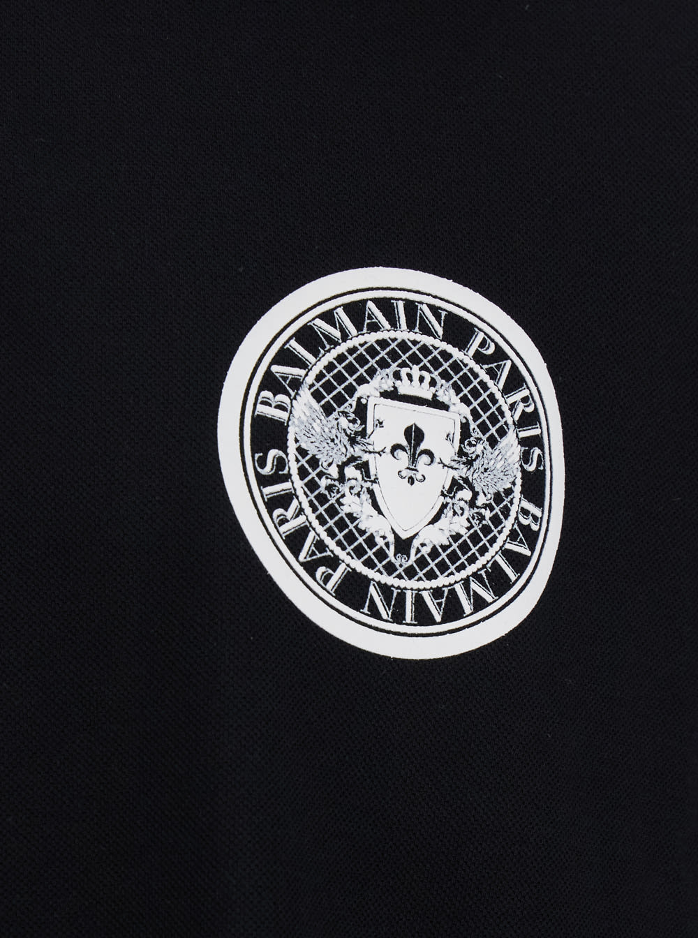 Balmain 'coin' Polo Shirt With Polo Collar In Black