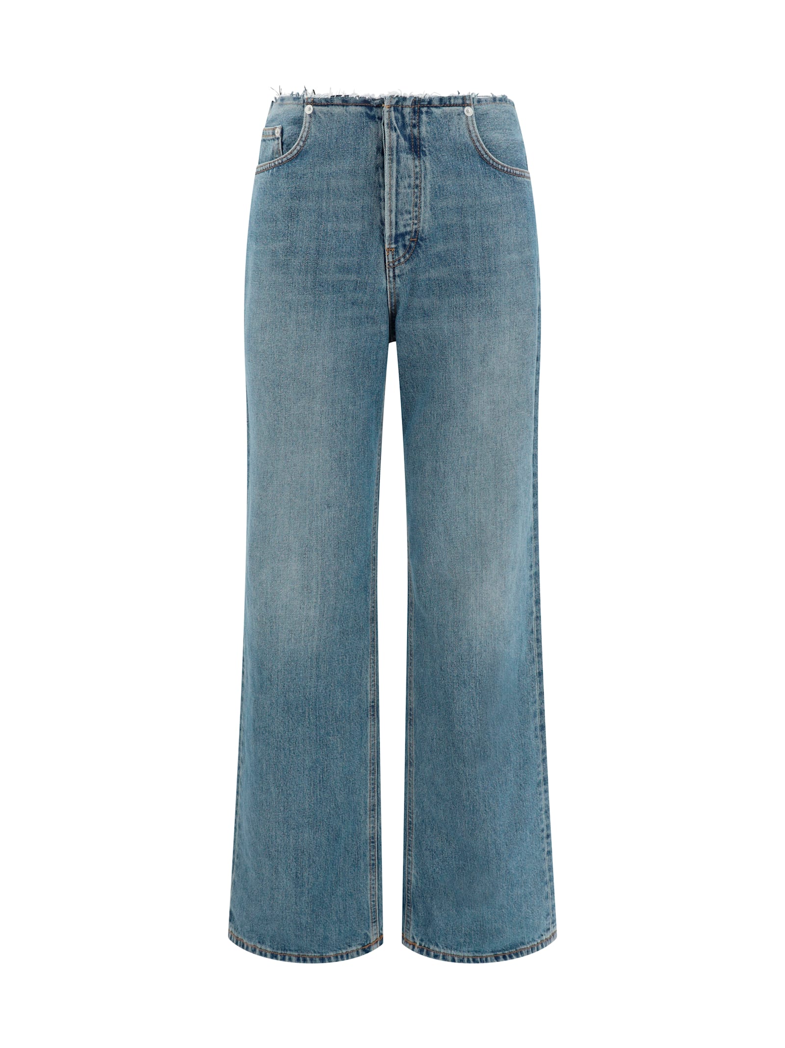 Shop Haikure Korea Jeans In Mediterranean Blue