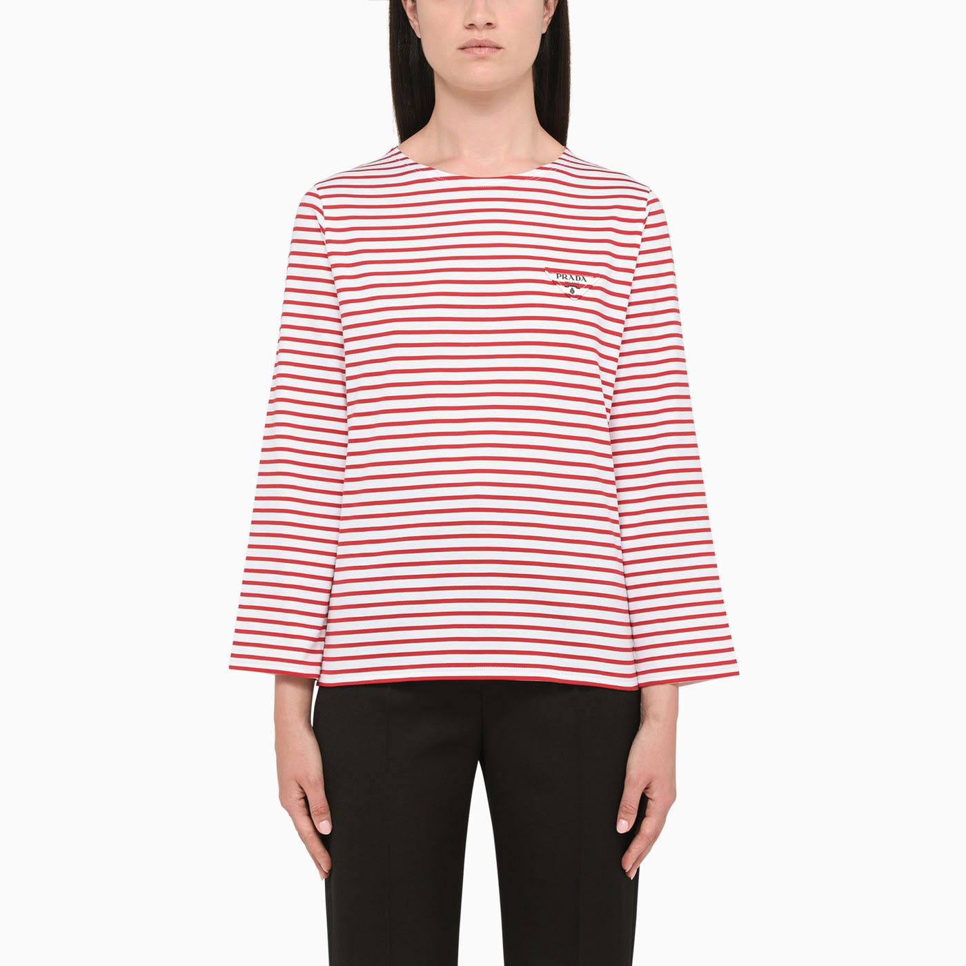 Prada Long-sleeved Striped T-shirt