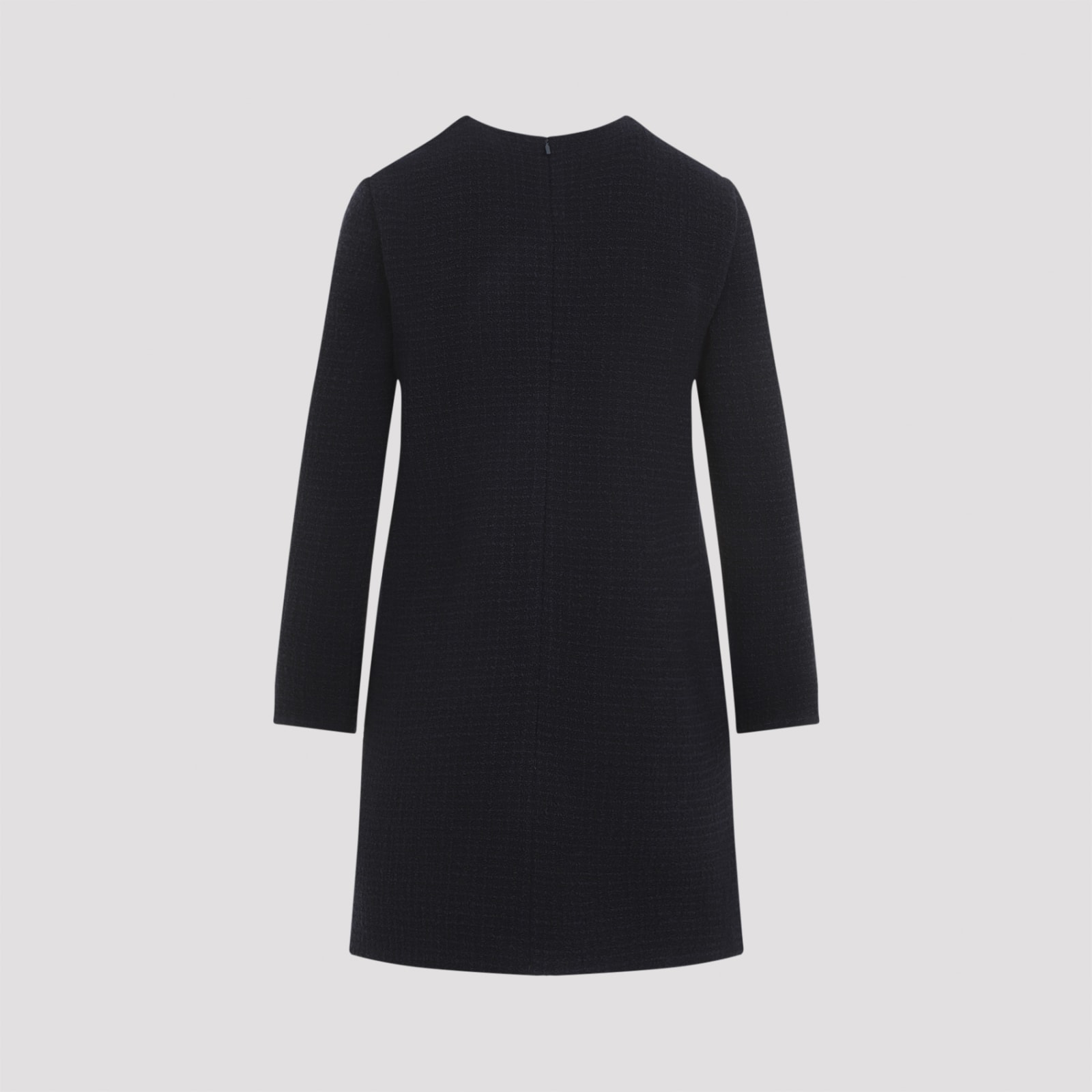 Shop Gucci Dark Blue Bouclã© Dress In Nightsky