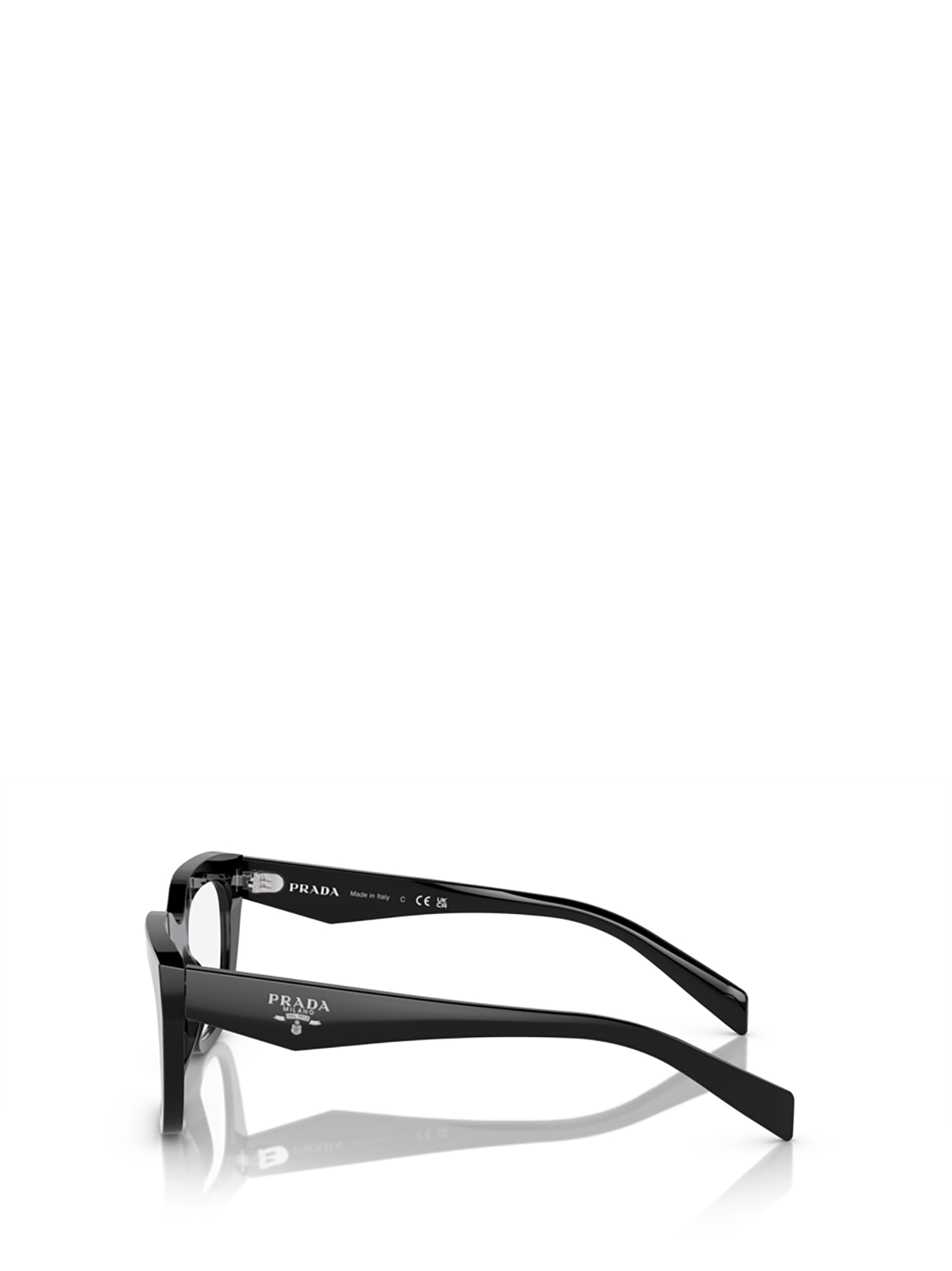 Shop Prada Pr A06v Black Glasses