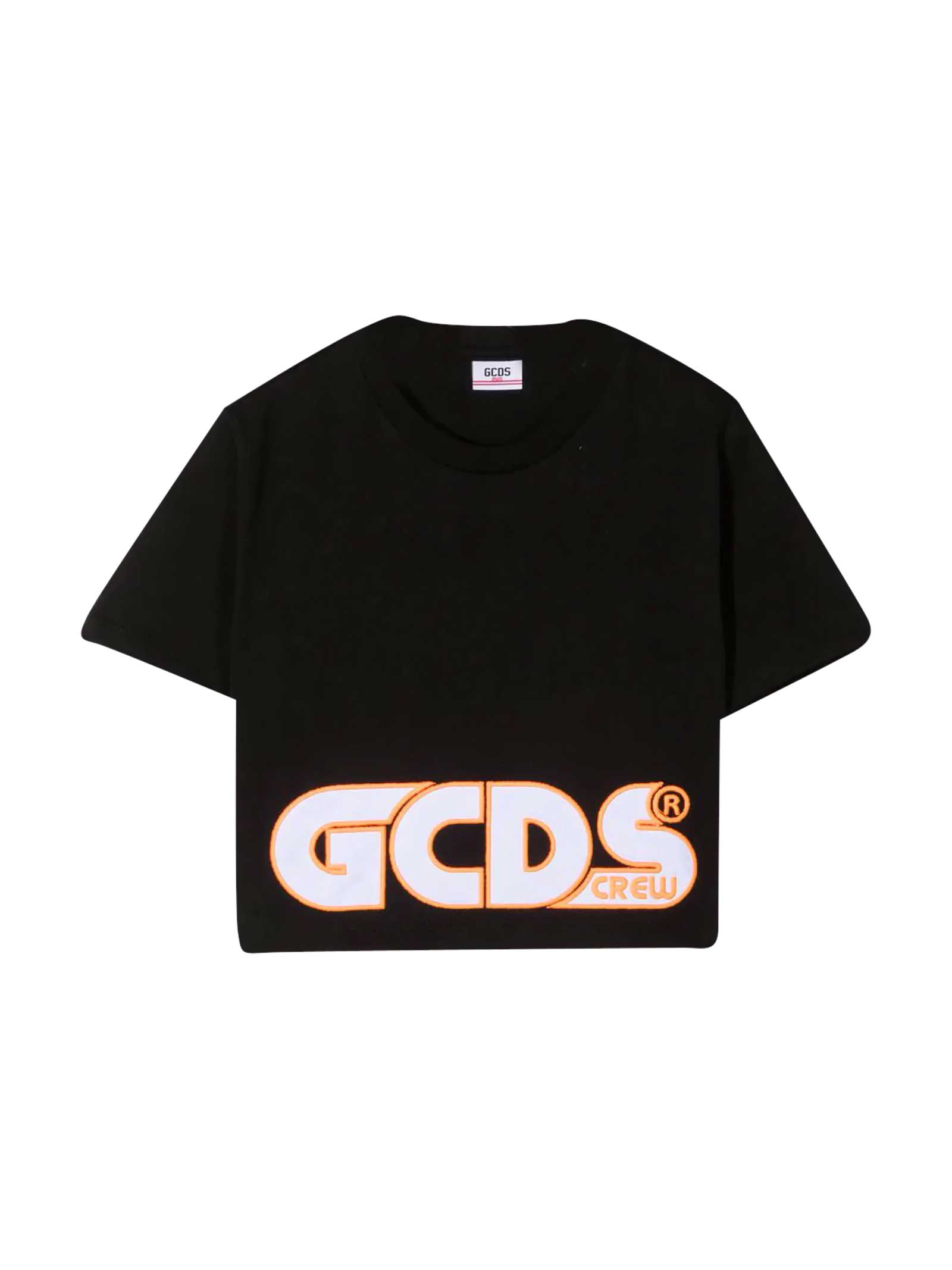 Shop Gcds Mini Black Teen T-shirt In Nero
