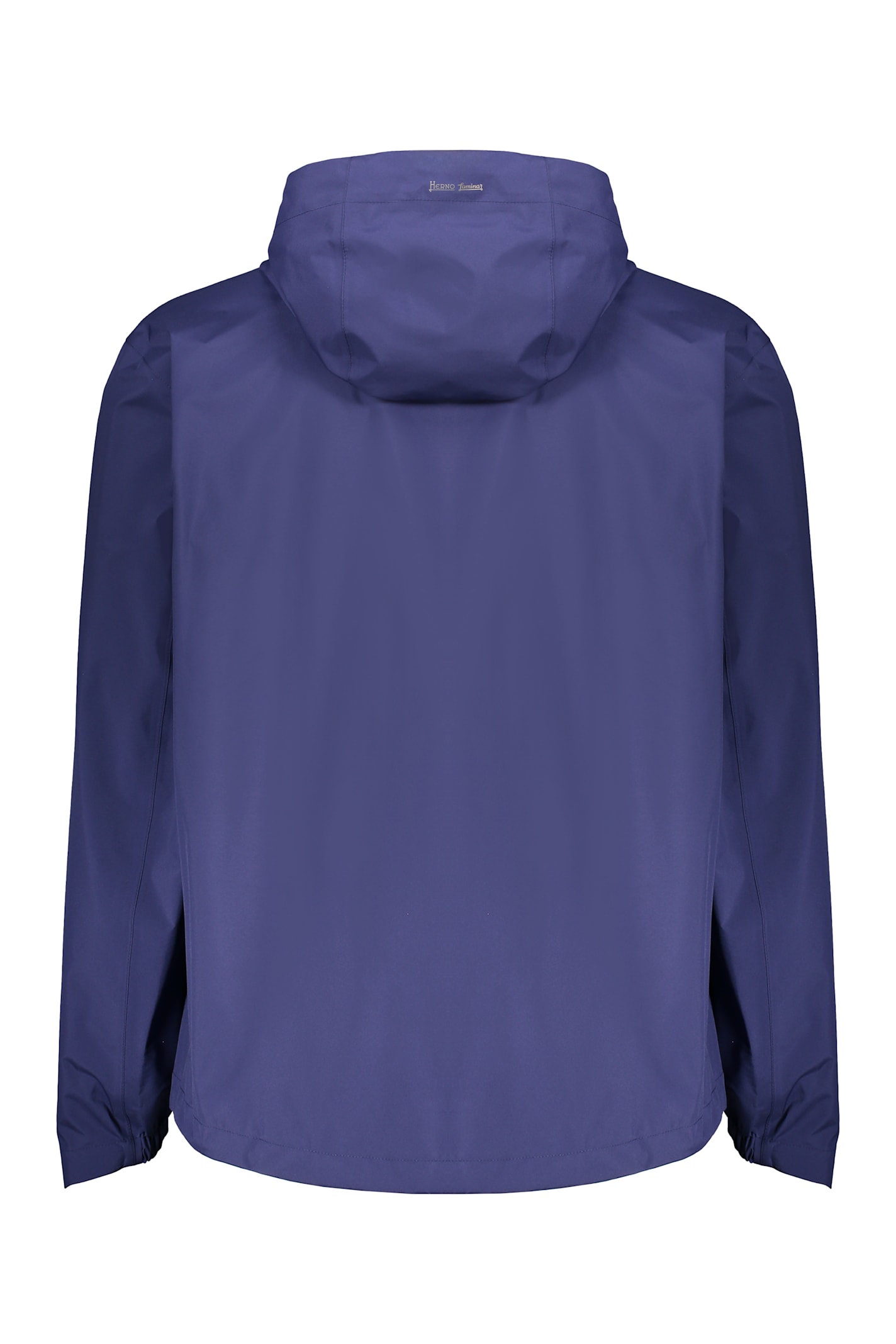 Herno Technical Fabric Hooded Jacket In Blue