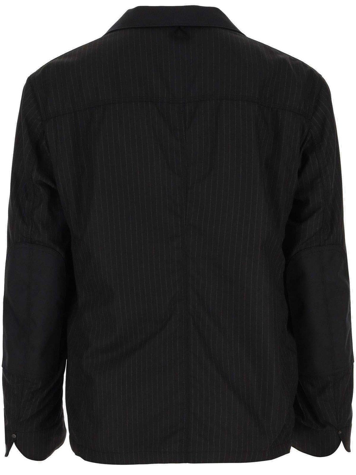 Shop Junya Watanabe X Carhartt Pinstriped Logo Patch Coat In Black