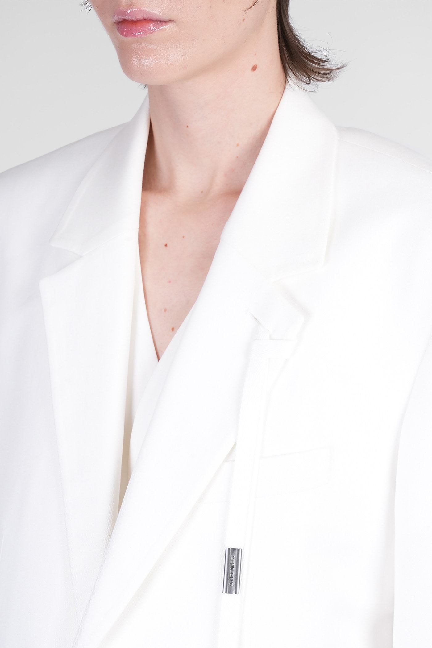 Ann Demeulemeester Susa Blazer In White Viscose