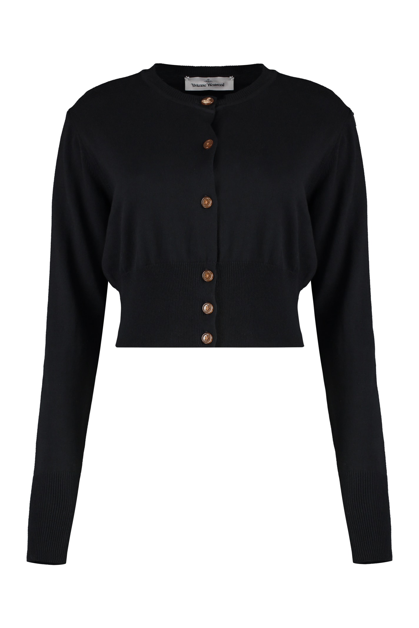 Cropped-length Knitted Cardigan