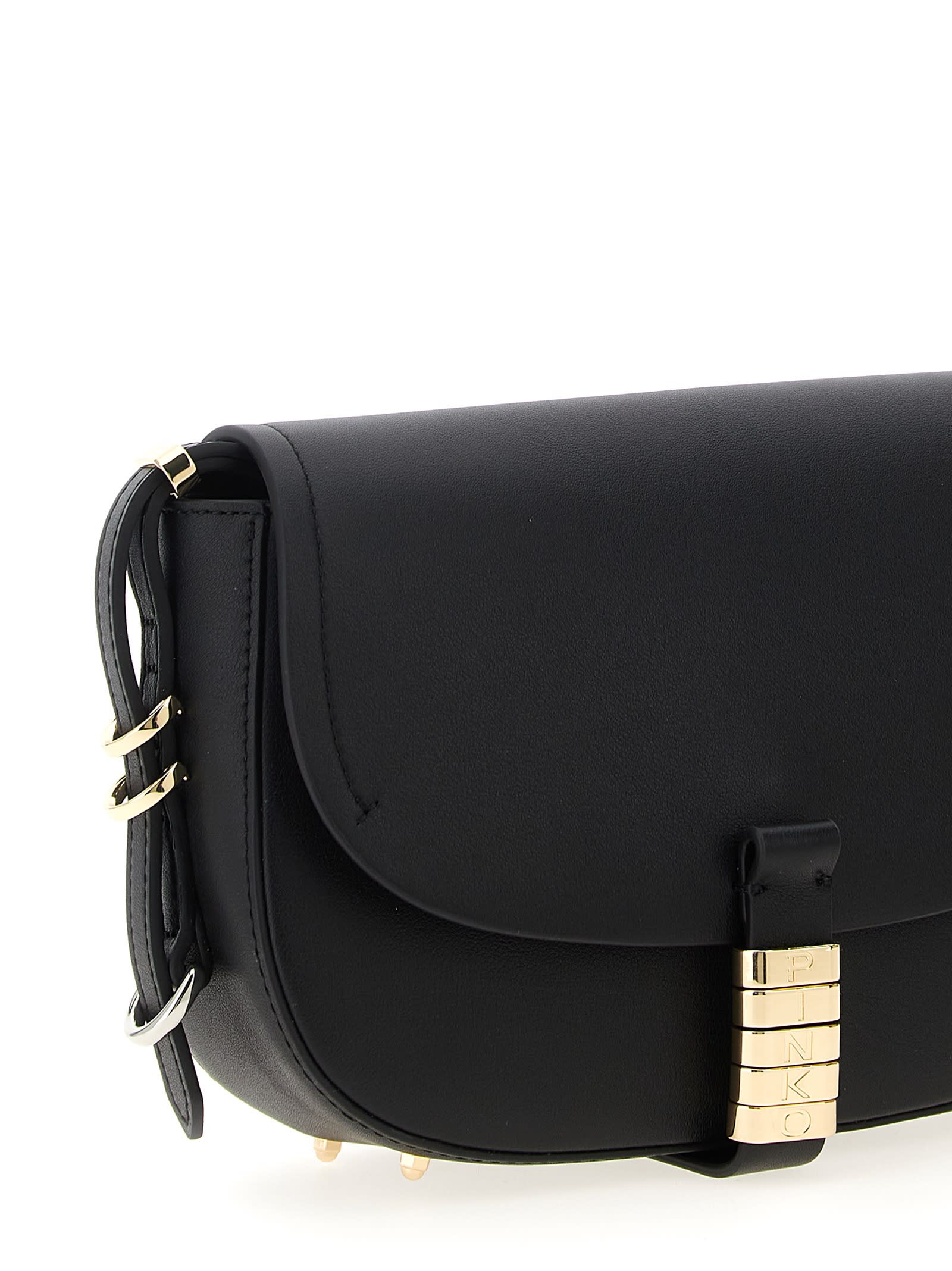 Pinko Saddle Mini Crossbody Bags Black