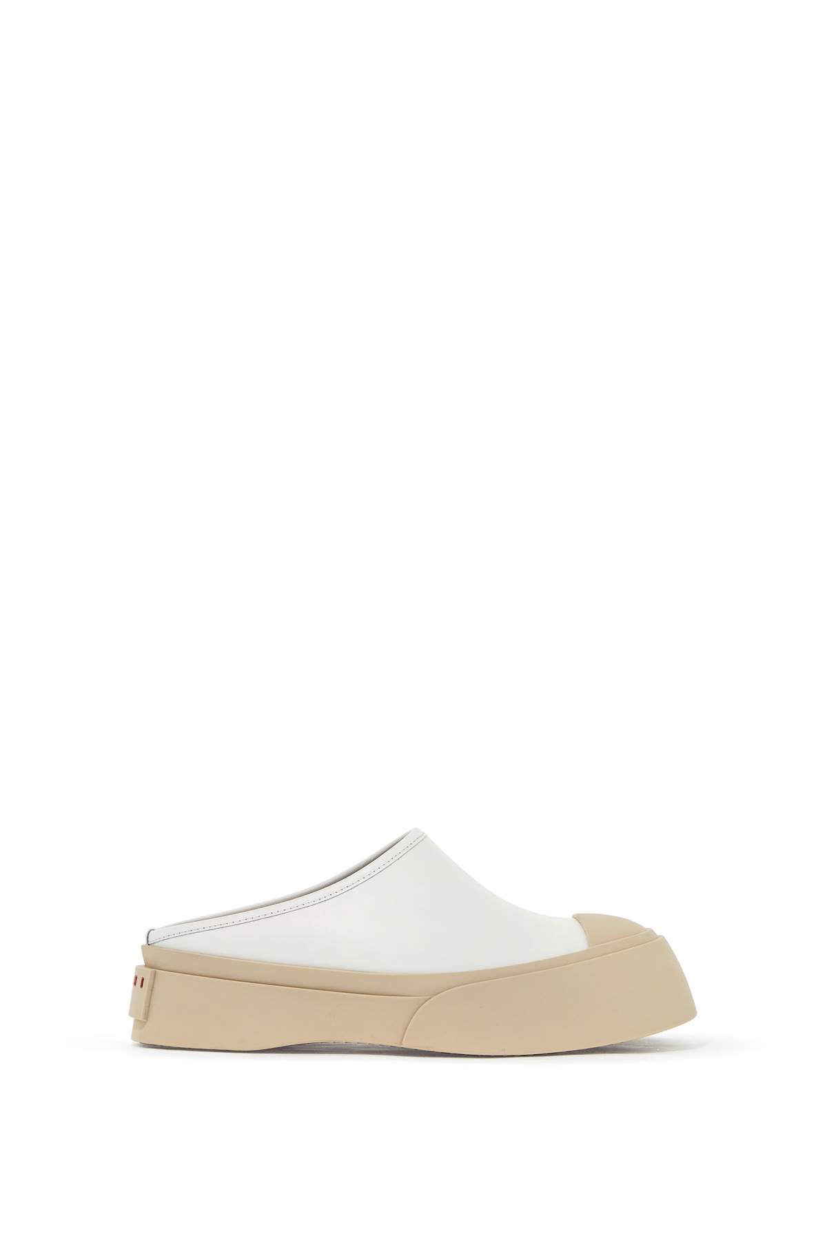 Shop Marni Smooth Leather Pablo Clogs In Lily White (white)