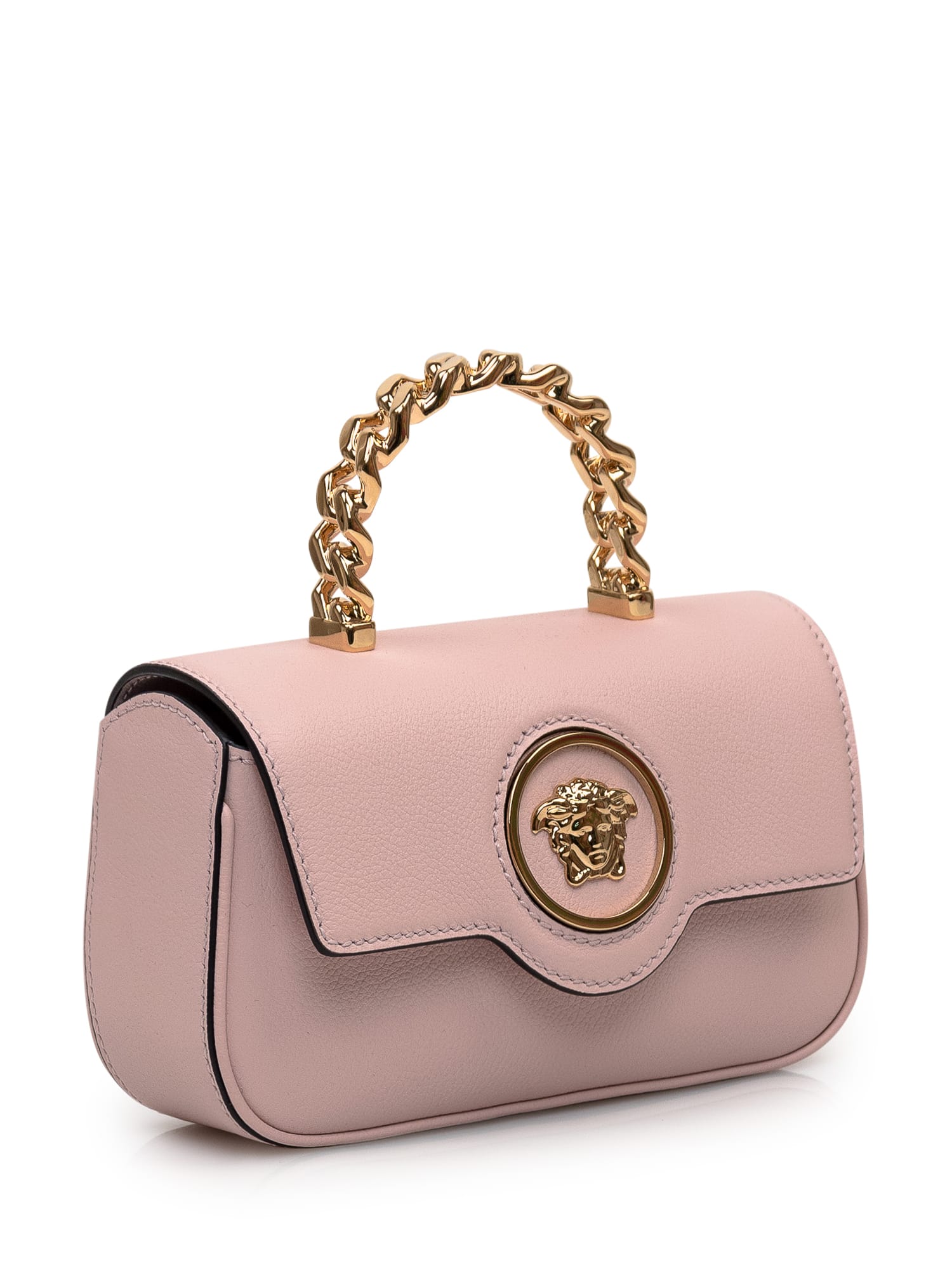 Shop Versace La Medusa Mini Bag In Dusty Rose-oro