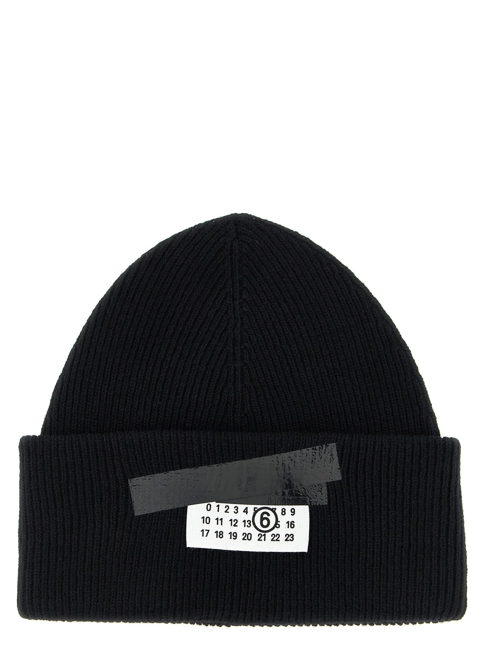 Mm6 Maison Margiela Numeric Signature Mm6 Cap In Black