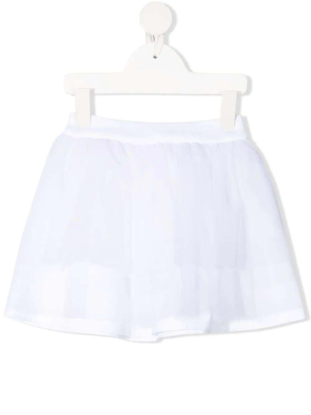 Simonetta Kid White Short Skirt With Tulle