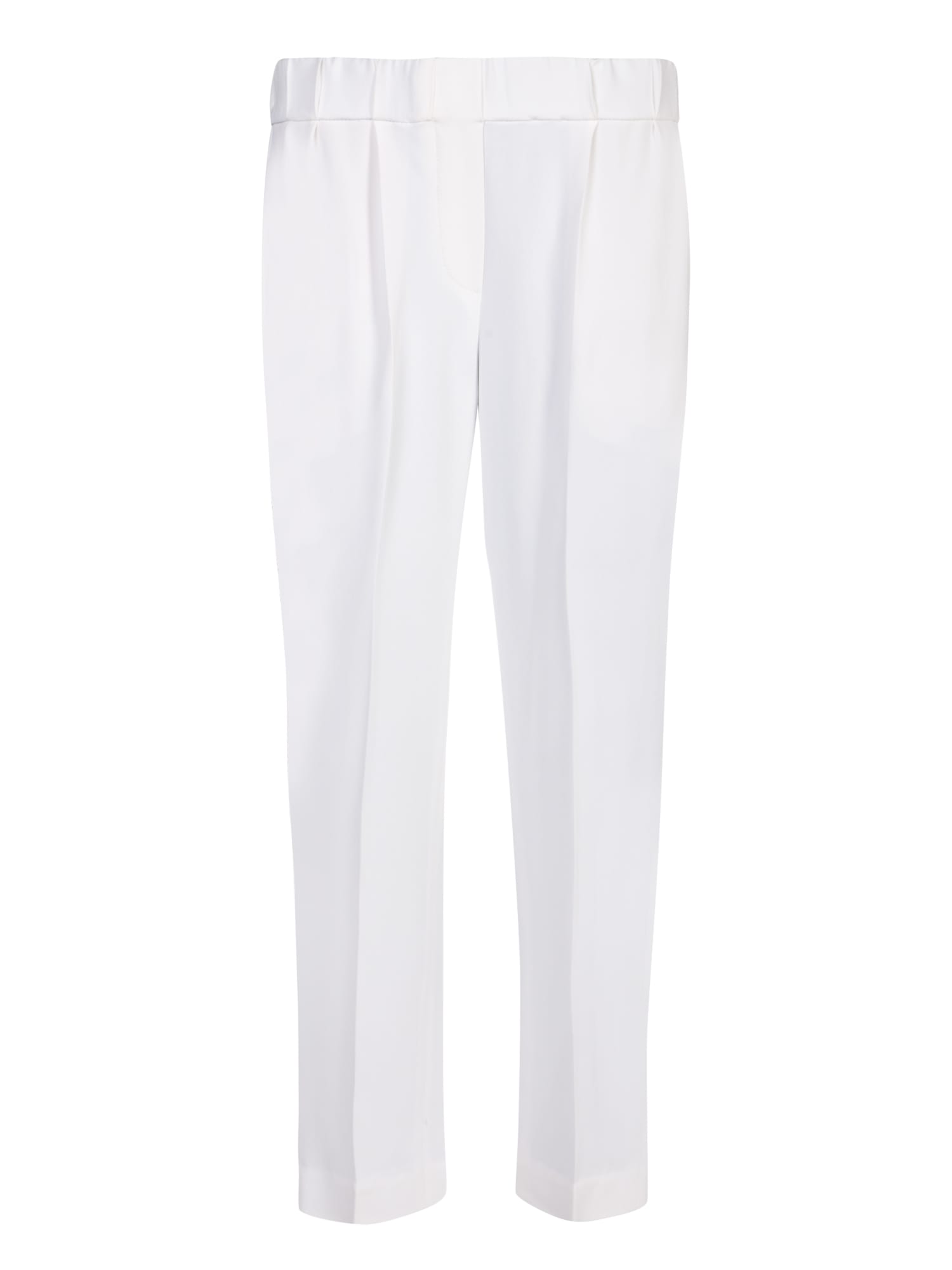 Brunello Cucinelli Cady Cropped Trousers In Beige