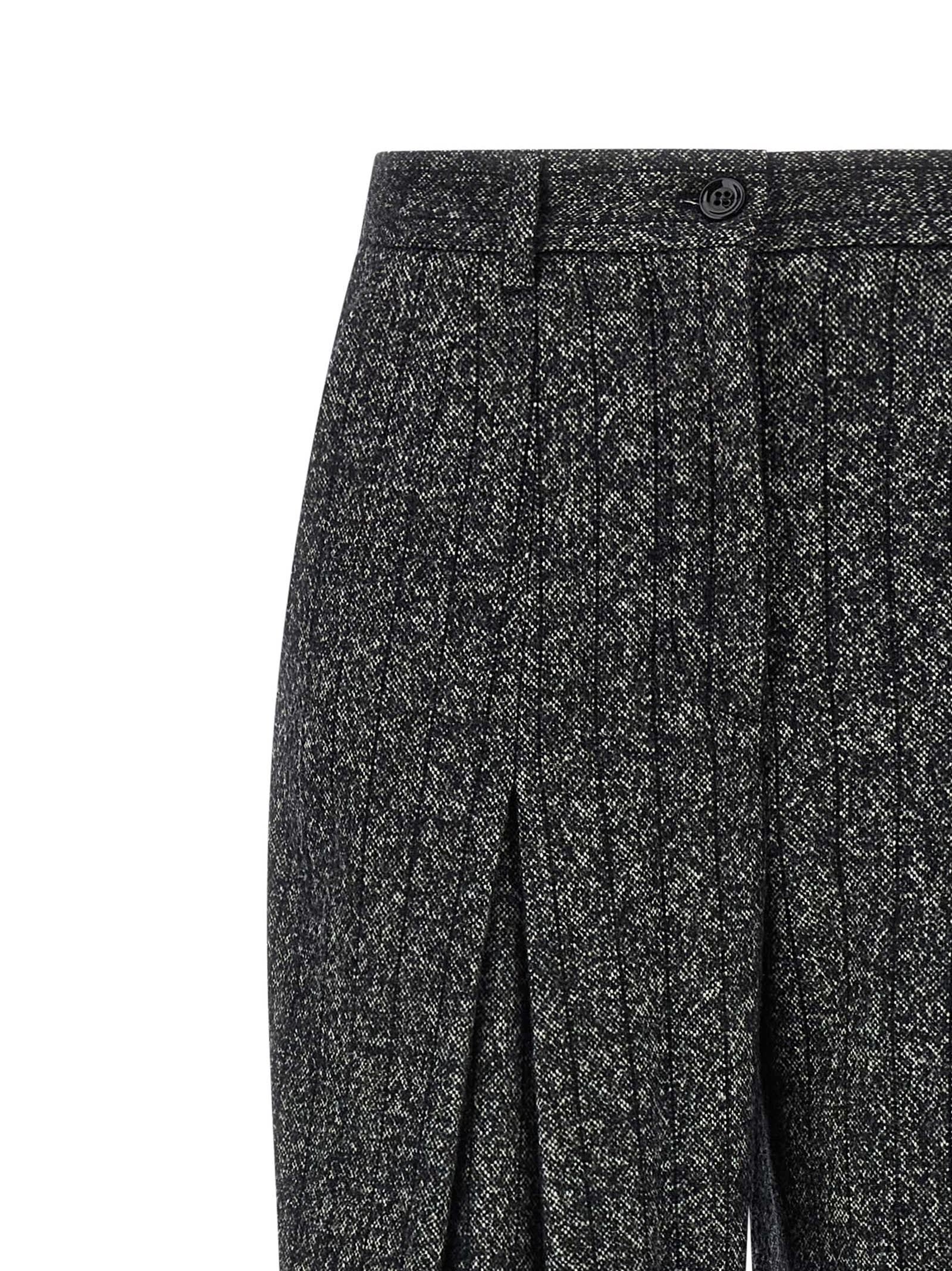Dolce & Gabbana Striped Wool Pants In Multi