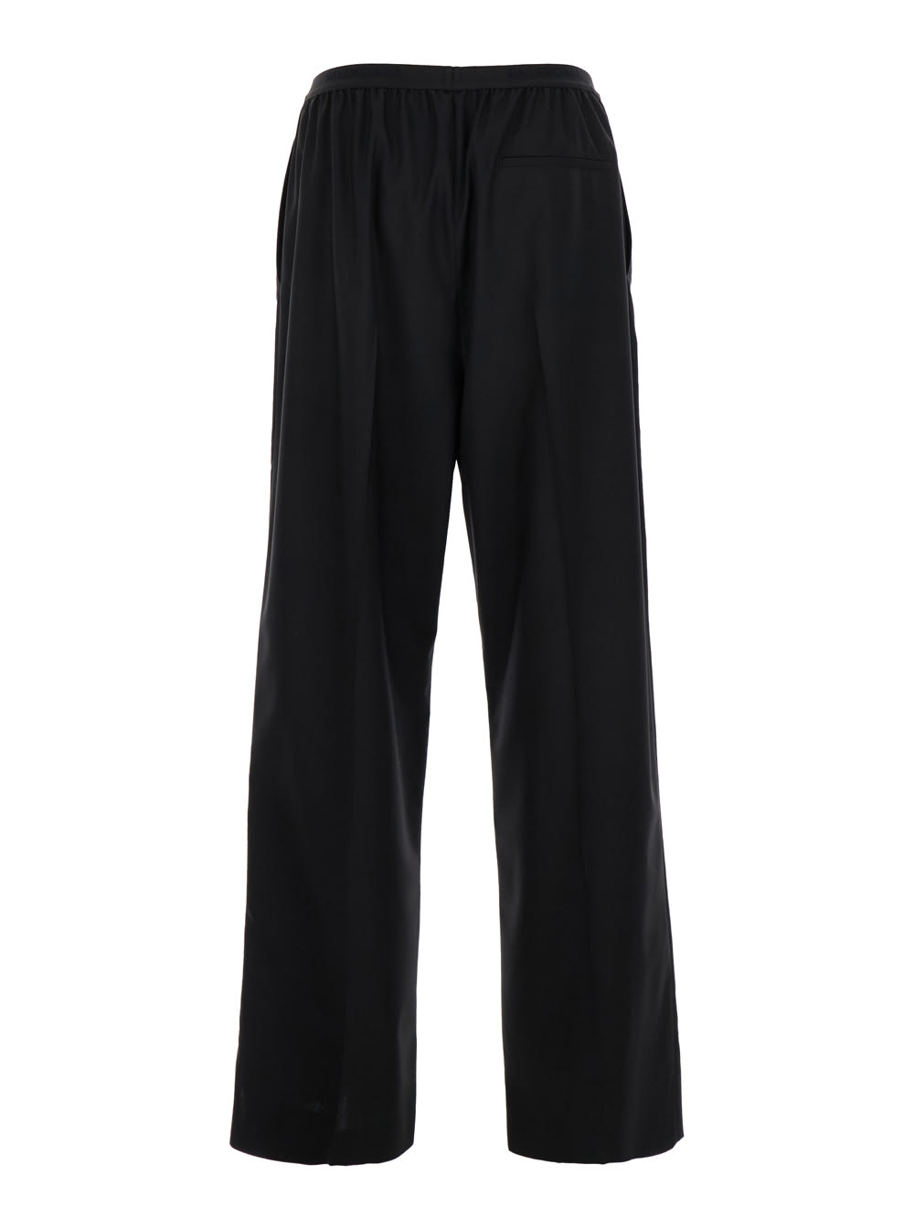 Shop Balenciaga Black Joggers Pants In Wool Man