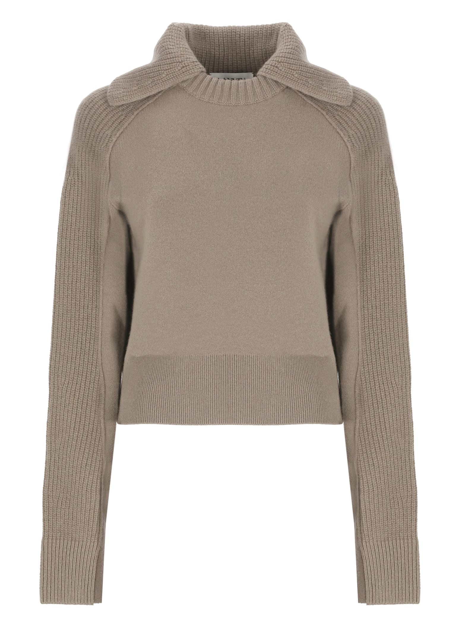 Shop Lanvin Virgin Wool And Cashmere Sweater In Brown