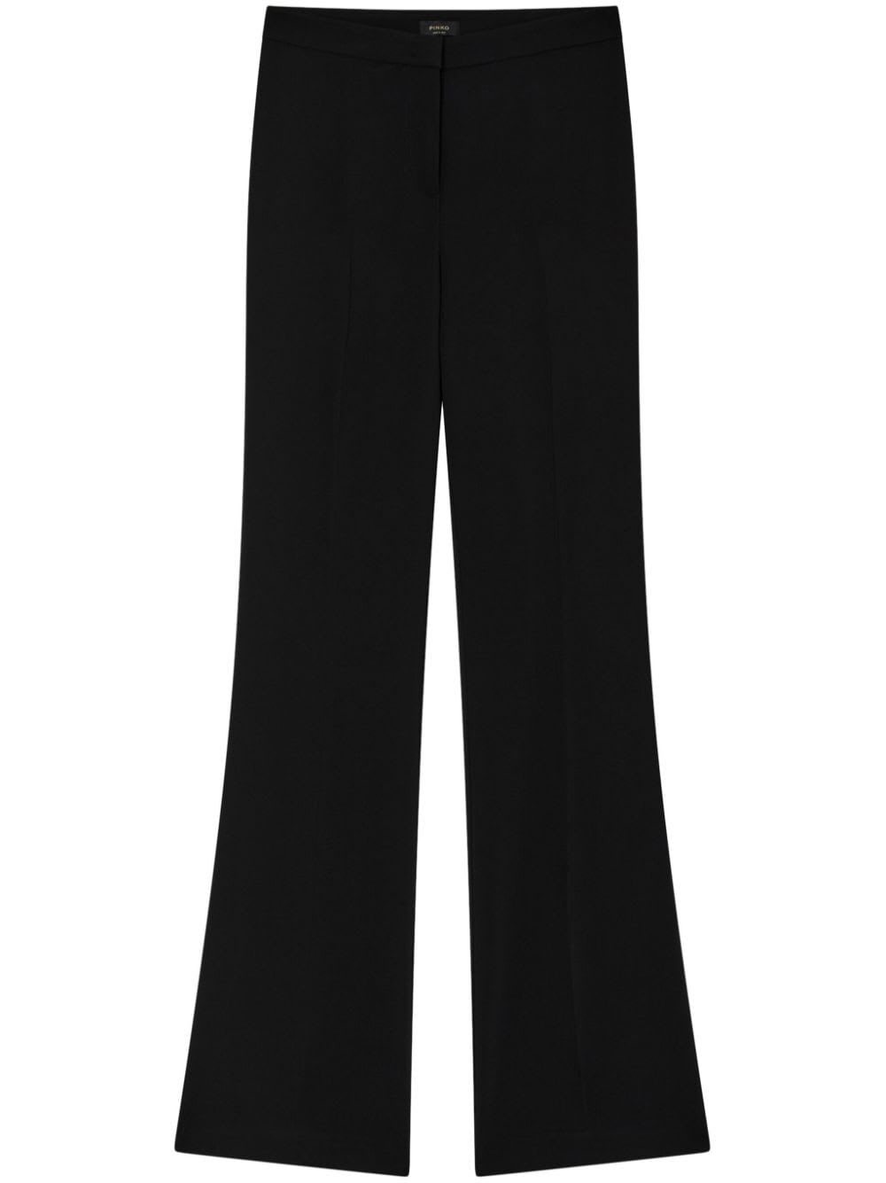 Shop Pinko Hulka Tecnic Cady Trousers In Black Limousine