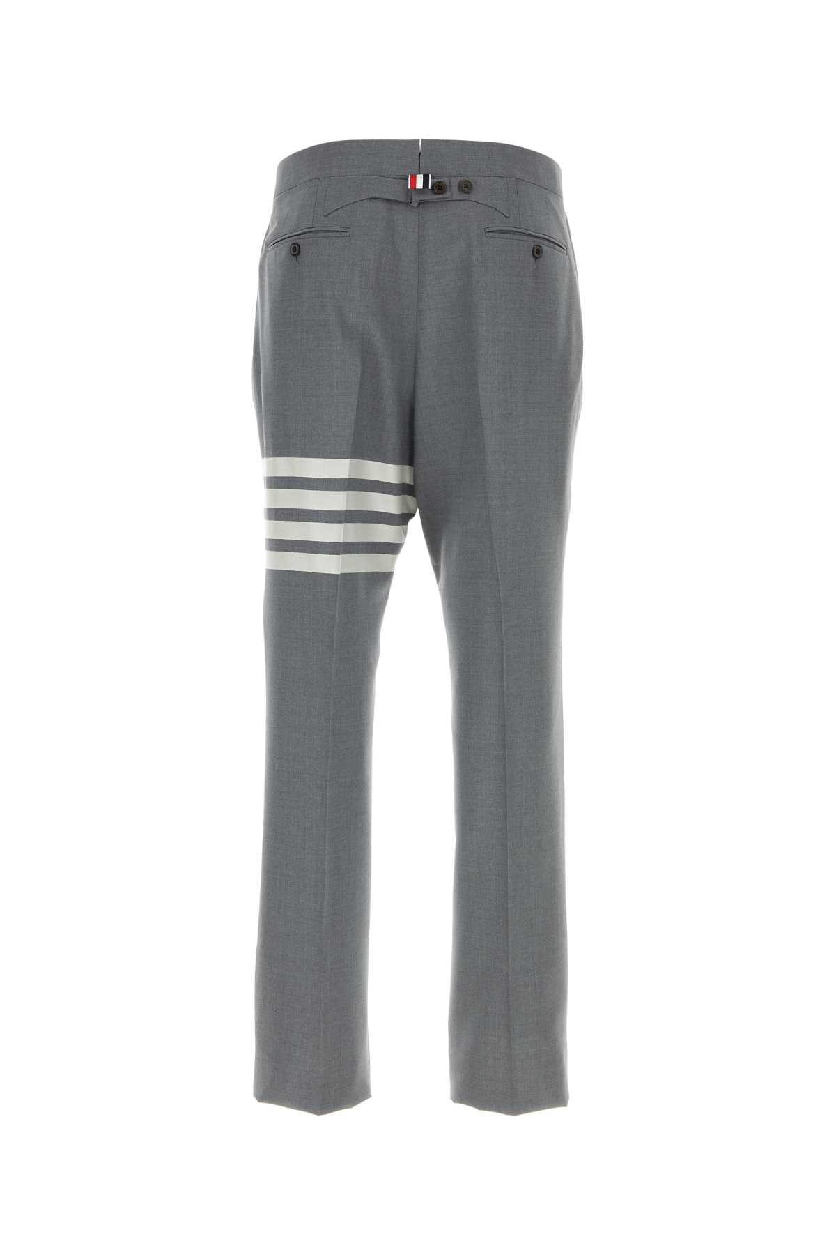 Thom Browne Grey Wool Pant In 035
