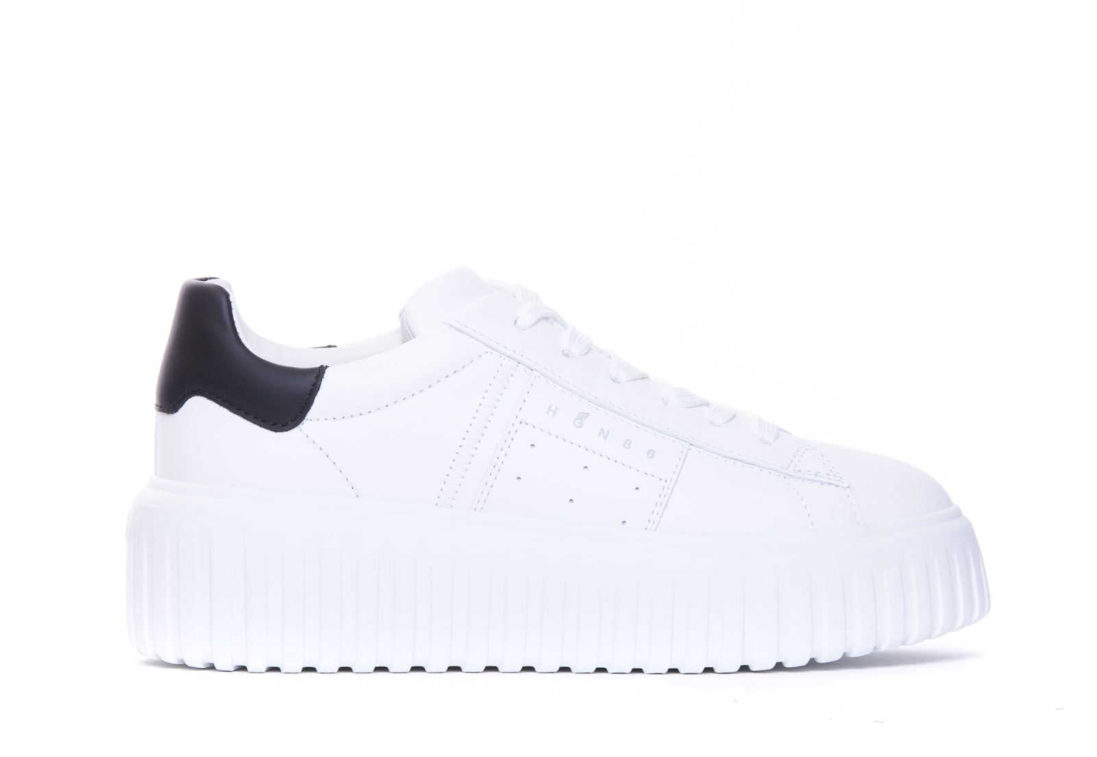 Shop Hogan H-stripes Sneakers  In White