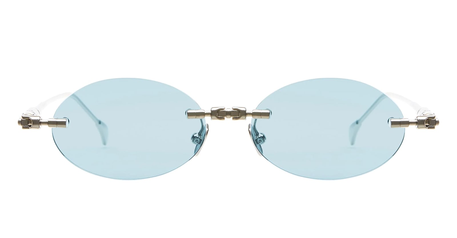 Kuboraum Mask H62 Lg - Light Gold Sunglasses In Blue