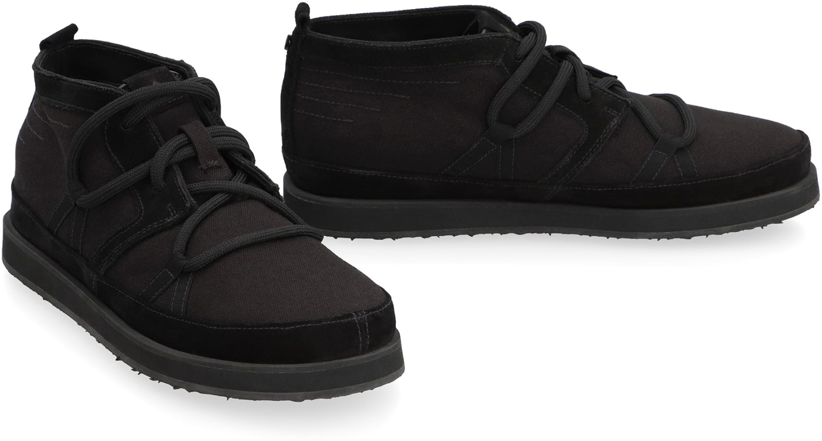 Volta Canvas Mid-top Sneakers In Black