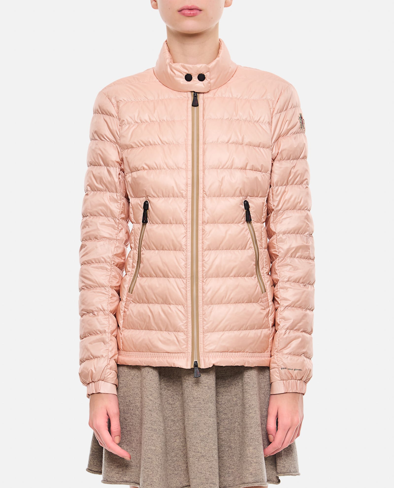 Shop Moncler Walibi Down Filled Jacket In Pink