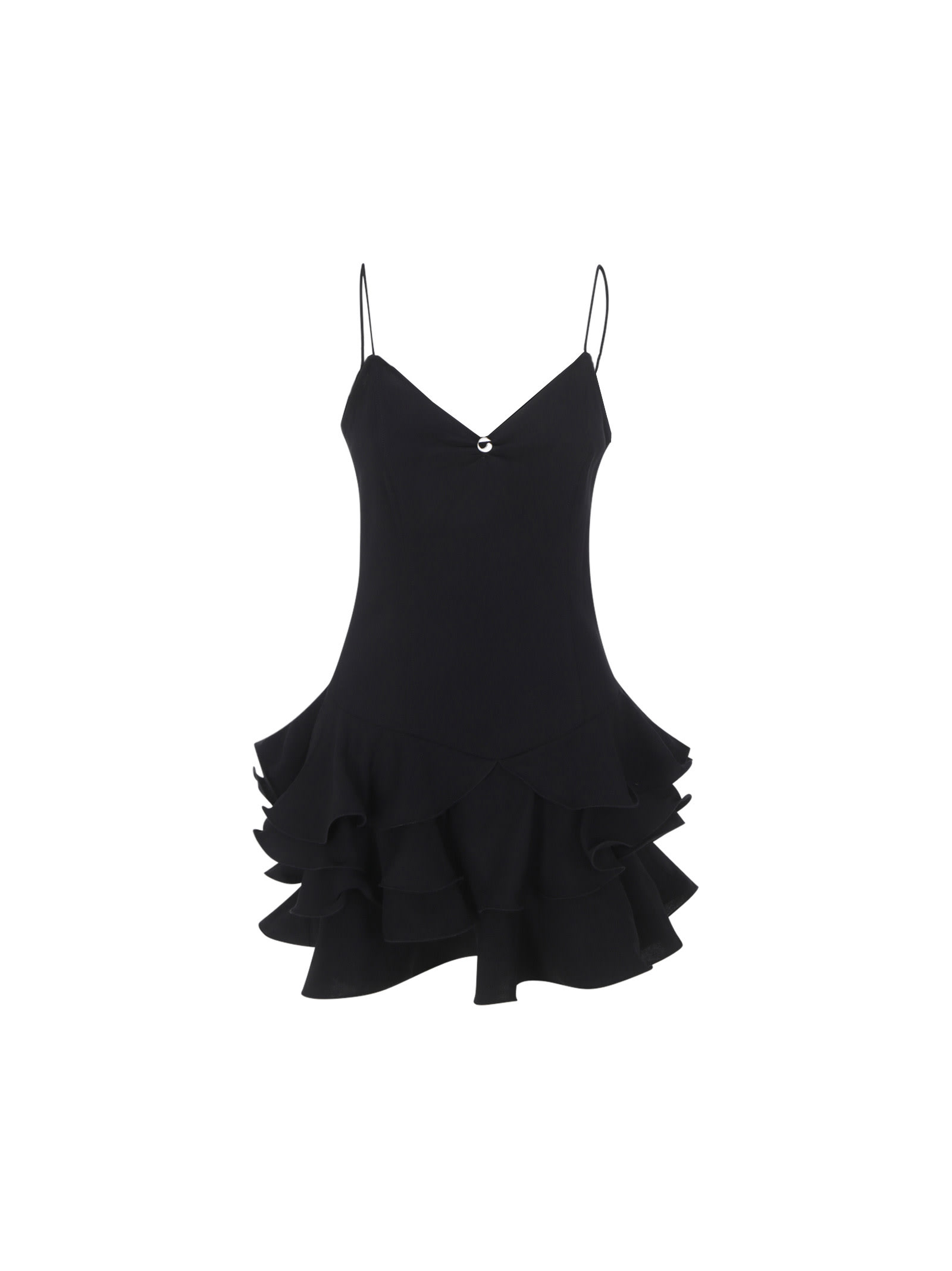 Coperni Ruffle-embellished Sleeveless Top In Black