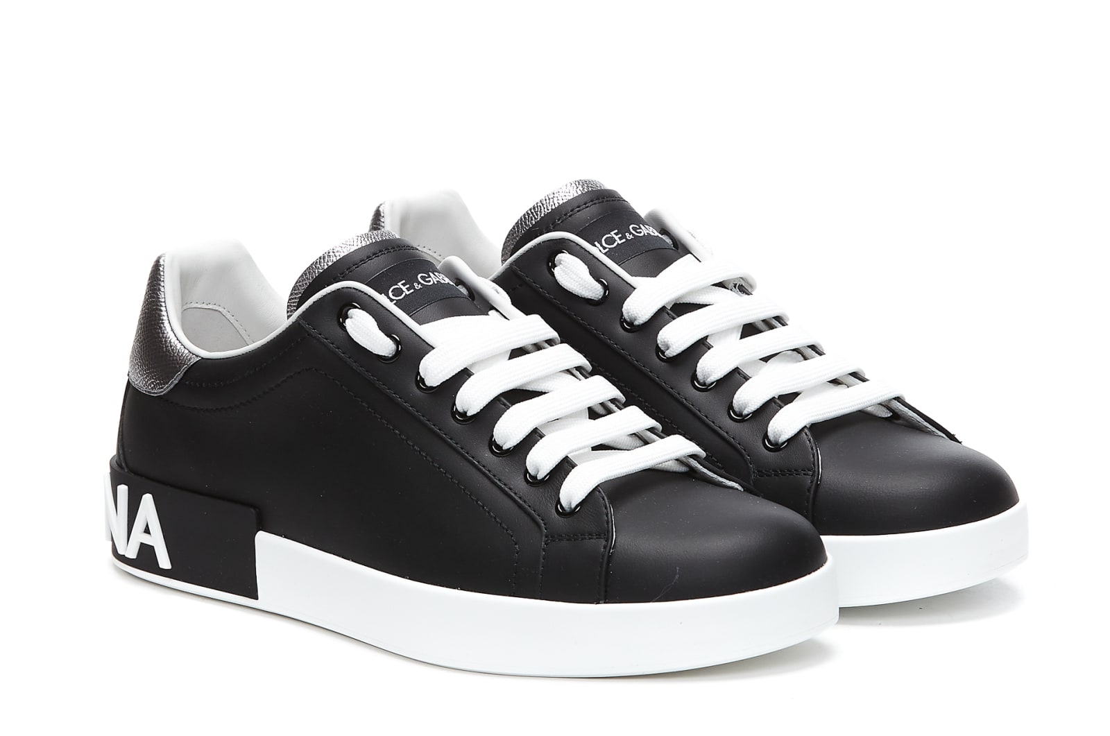 Shop Dolce & Gabbana Portofino Sneakers In Black