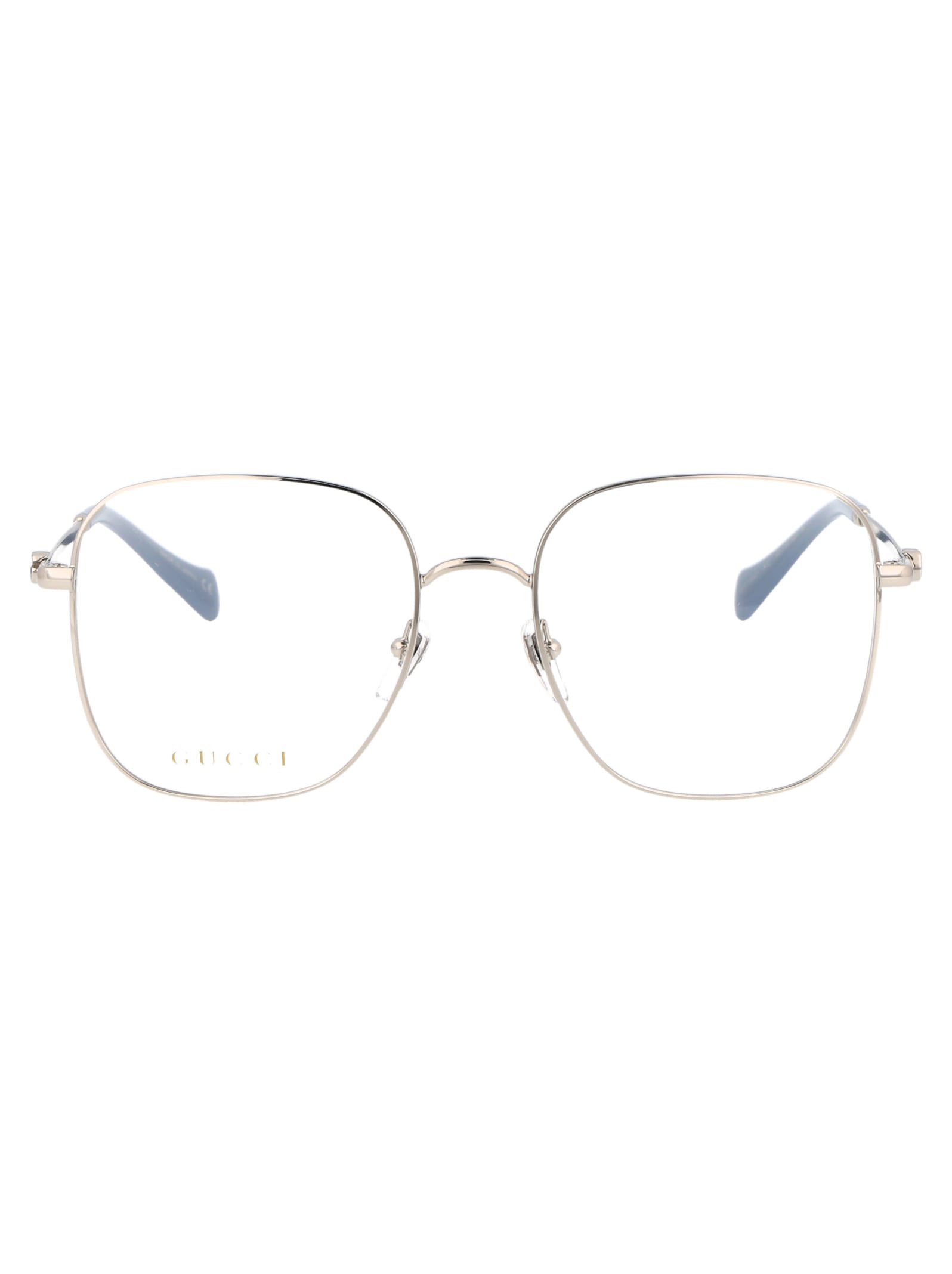 Shop Gucci Gg1144o Glasses In 002 Silver Silver Transparent