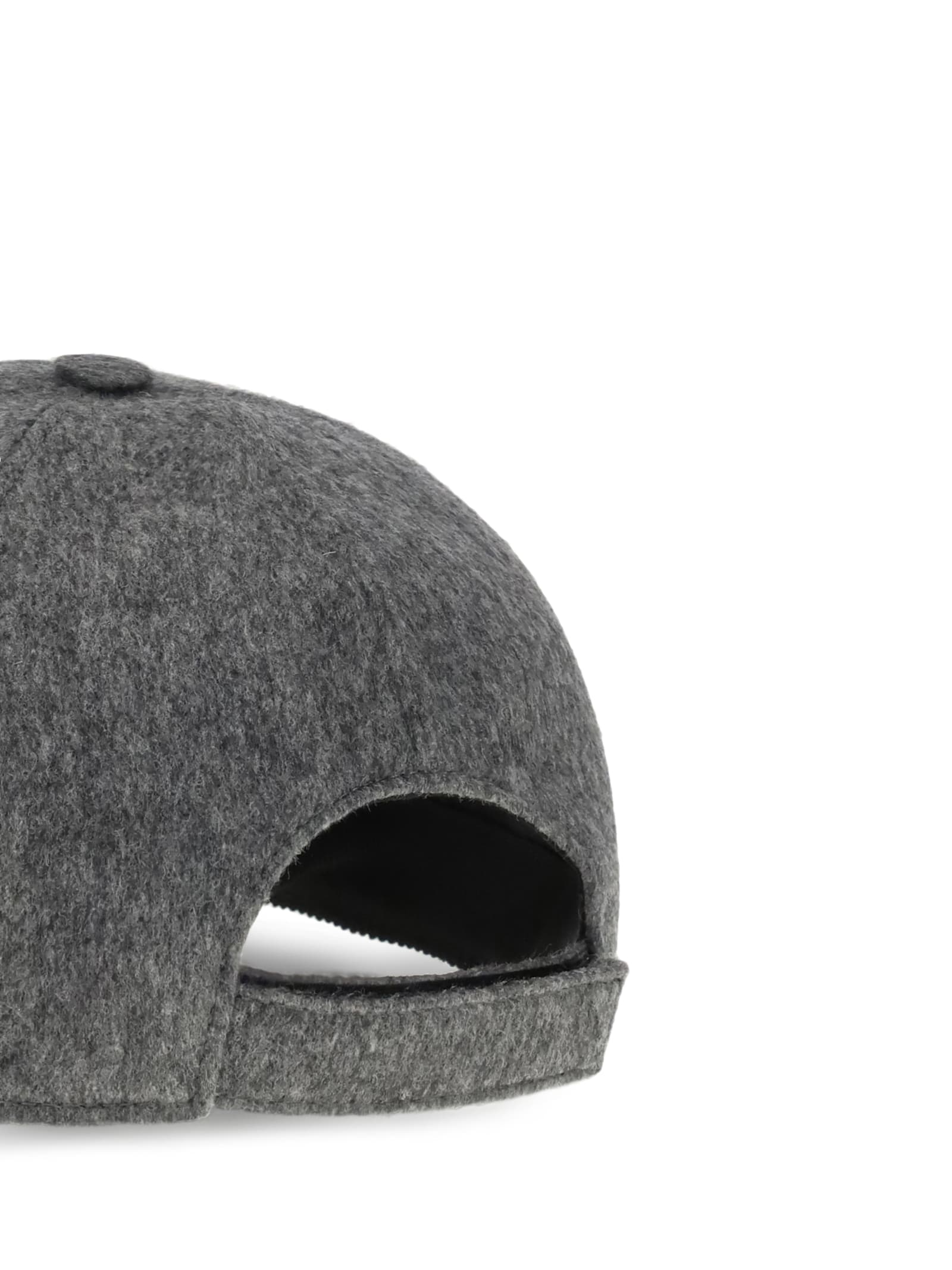 Fendi Wool Baseball Hat In Gray