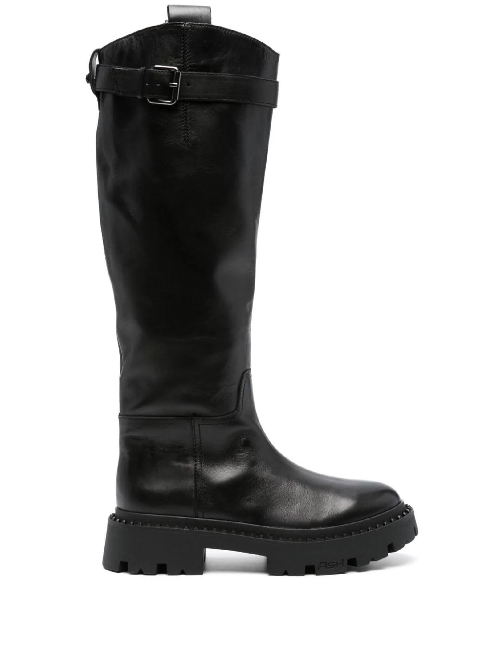 Ash Black Calf Leather Galaxy Boots