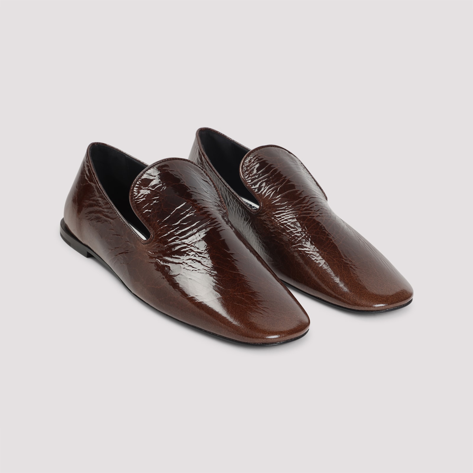 Jil Sander Squared Toe Loafer In Dark Earth In Multi