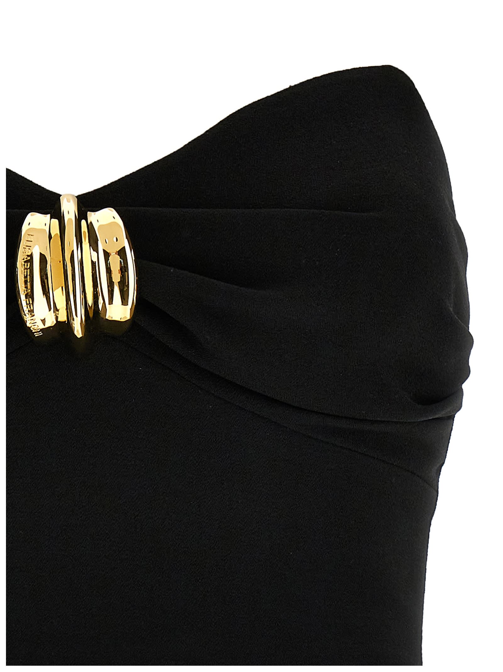 Elisabetta Franchi Tube Top Vest In Black