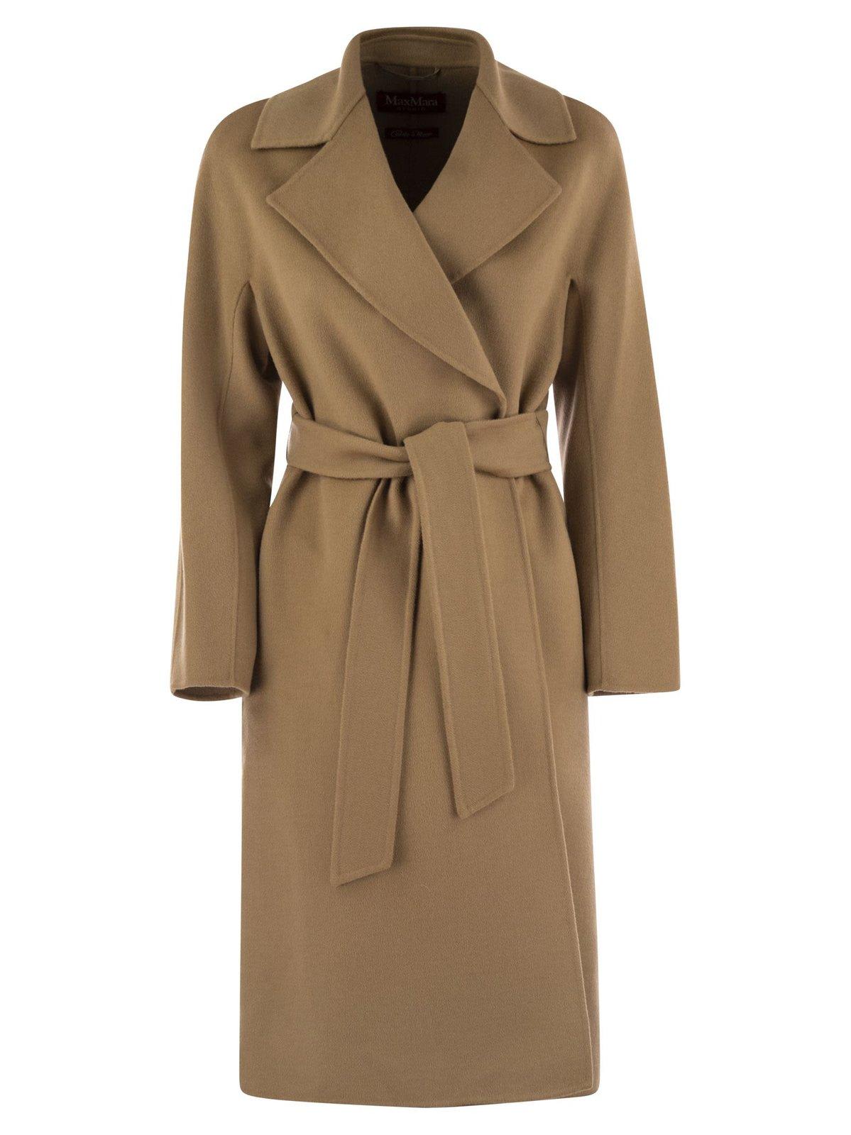 Shop Max Mara Belted Mid-length Coat In Cammello