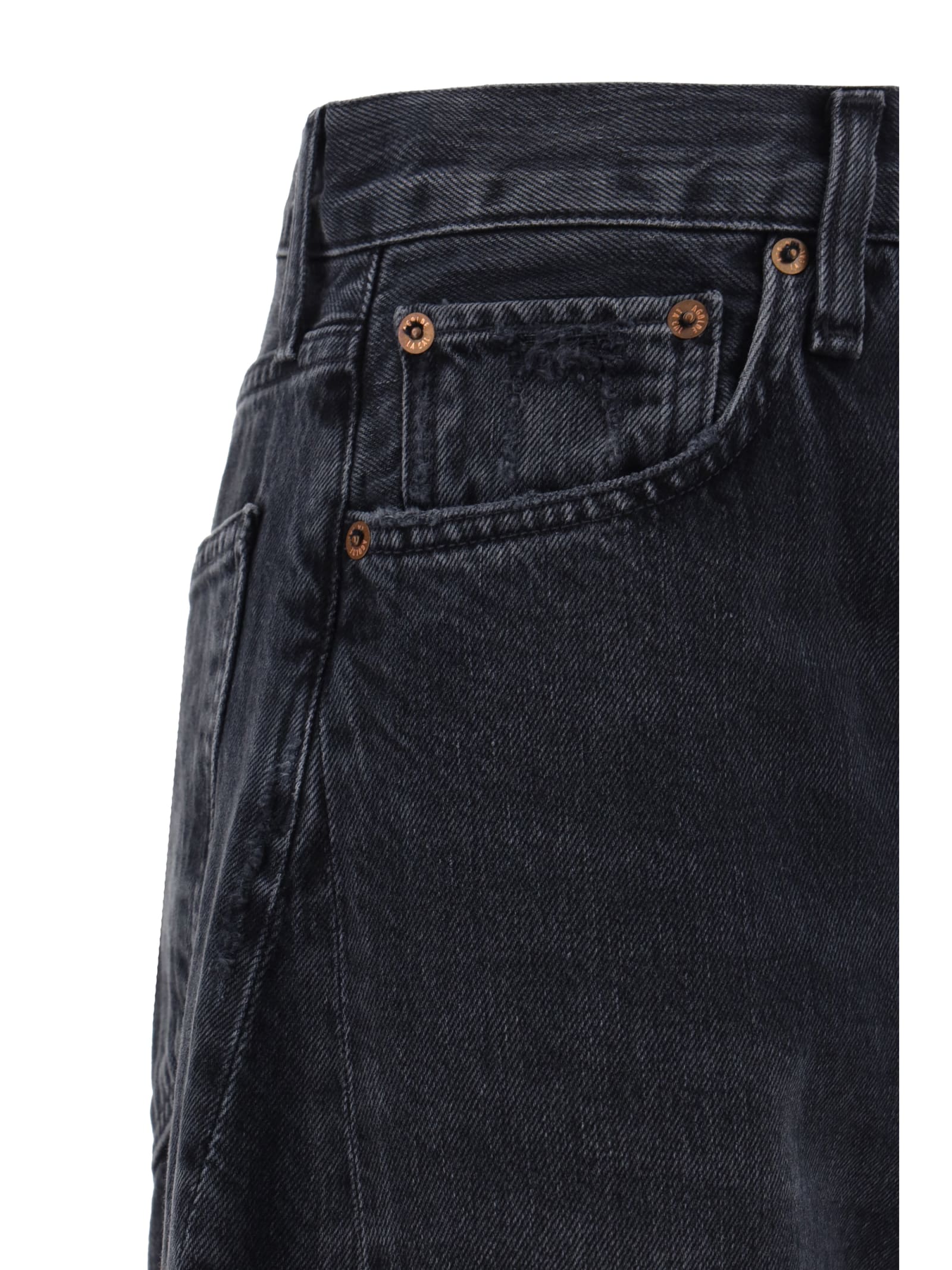 Shop Agolde Luna Jeans In Possess (washed Black)