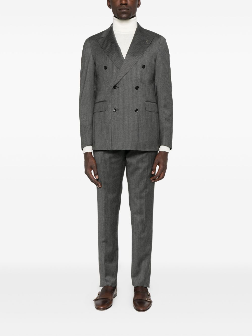 Tagliatore Roll-neck Virgin-wool Sweater In White