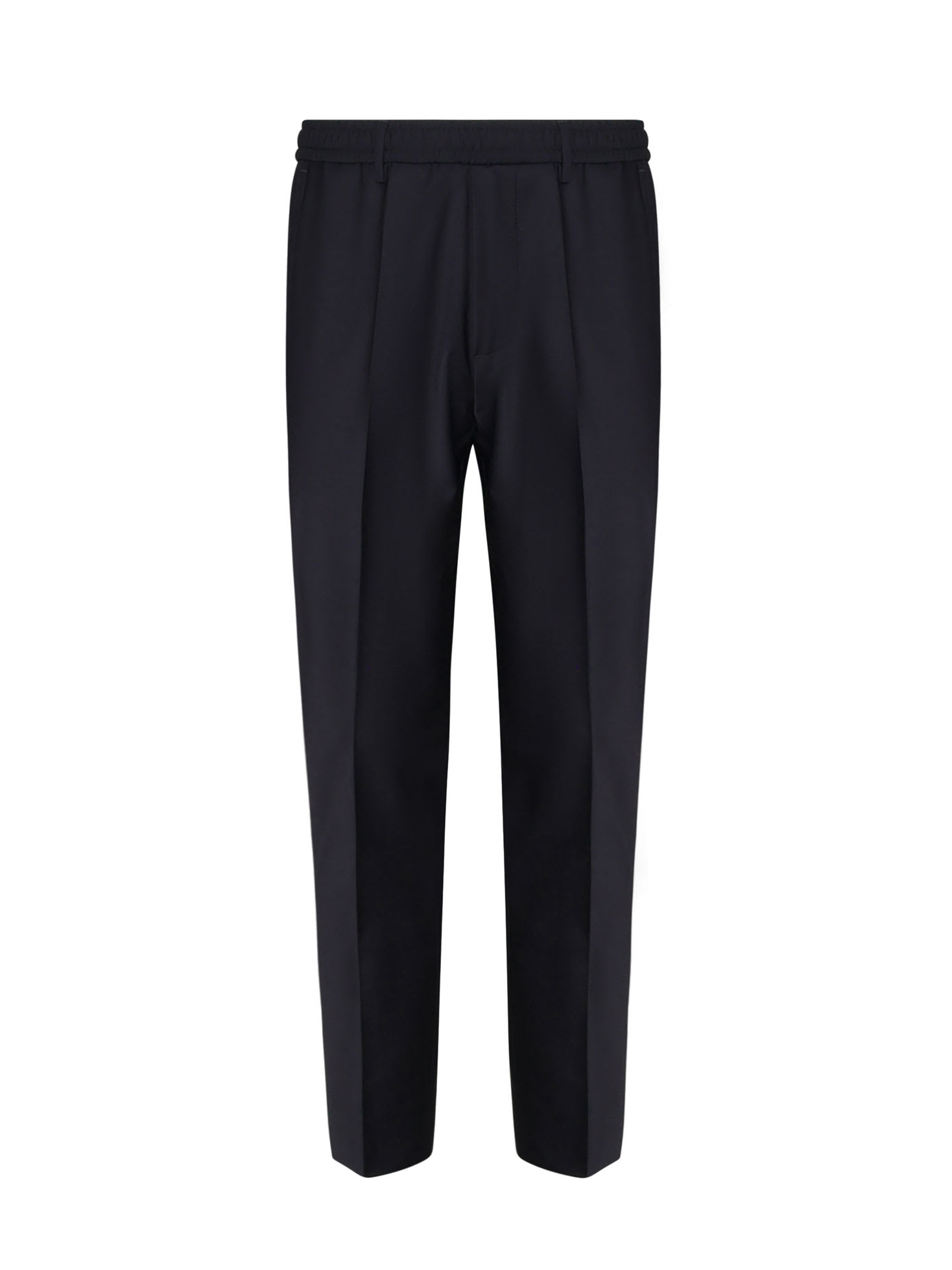 Liu •jo Wool Blend Trousers With Front Pleats In Gray