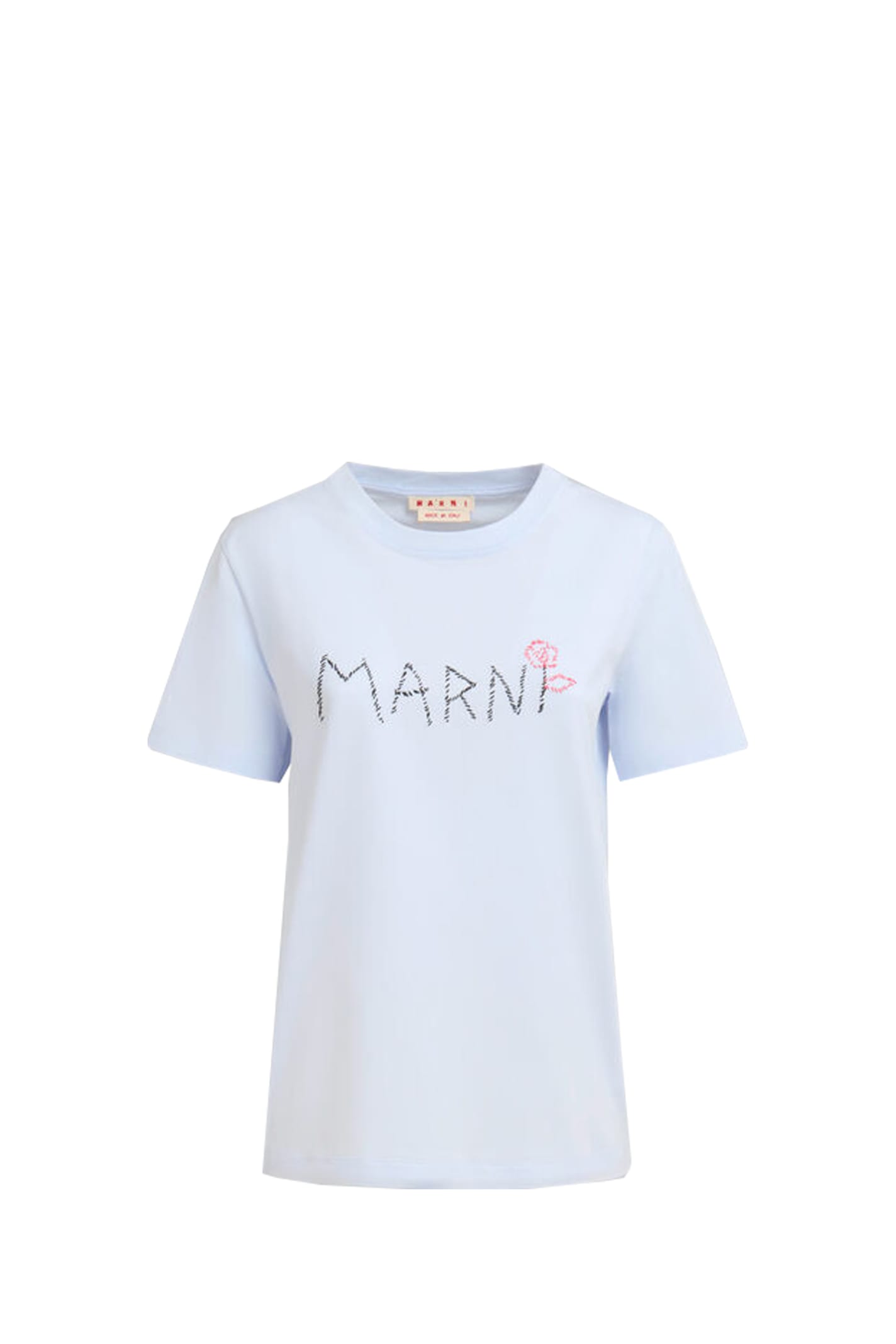 Shop Marni T-shirt In Clear Blue