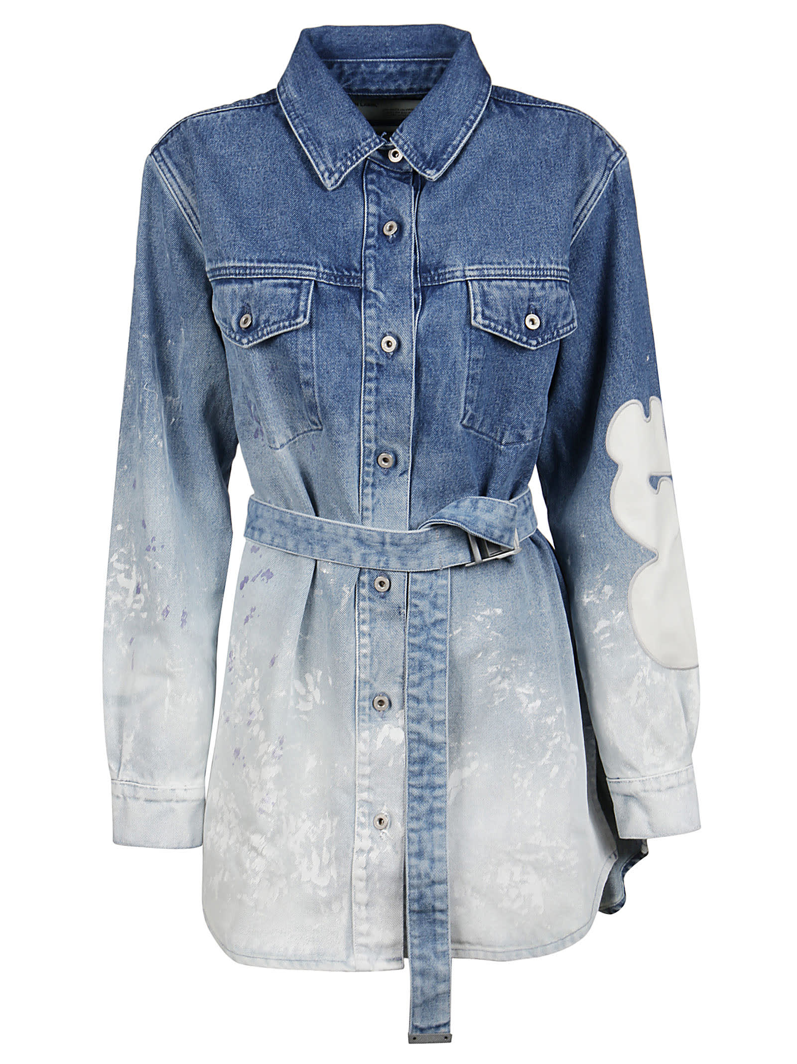 off white denim dress