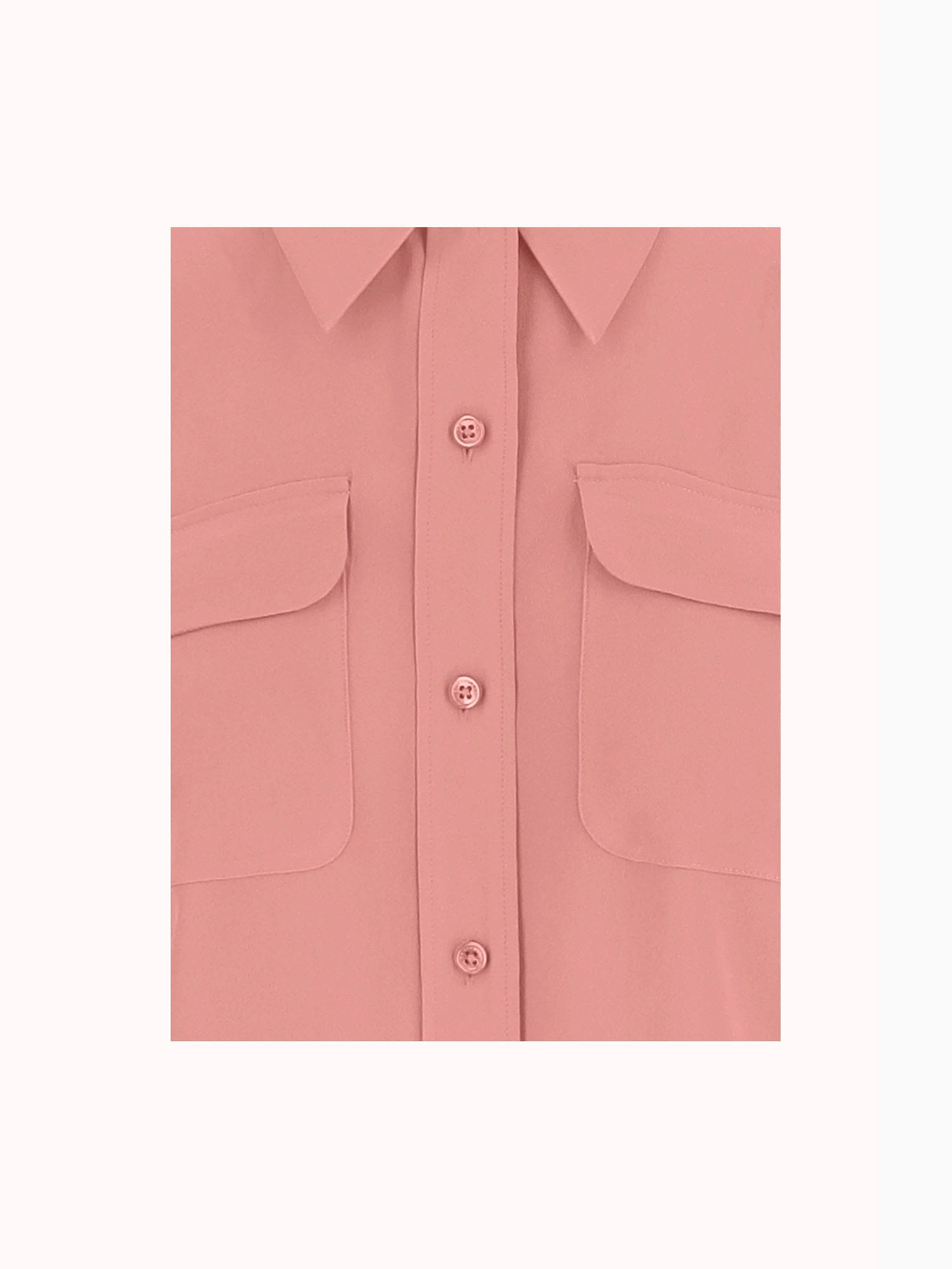 Equipment Rose Pink Silk Shirt With Pockets