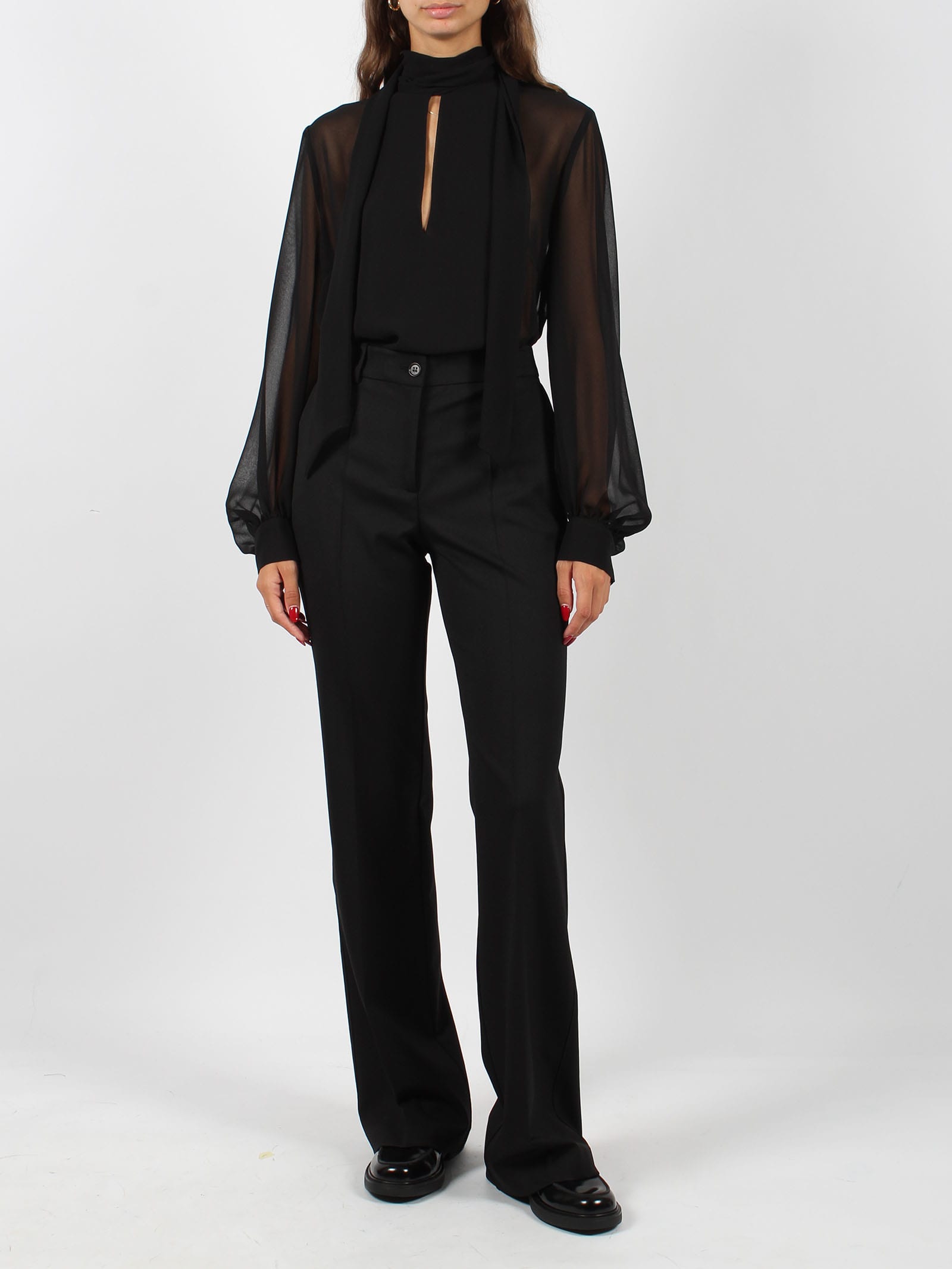 Shop P.a.r.o.s.h Polodori24 Blouse In Black