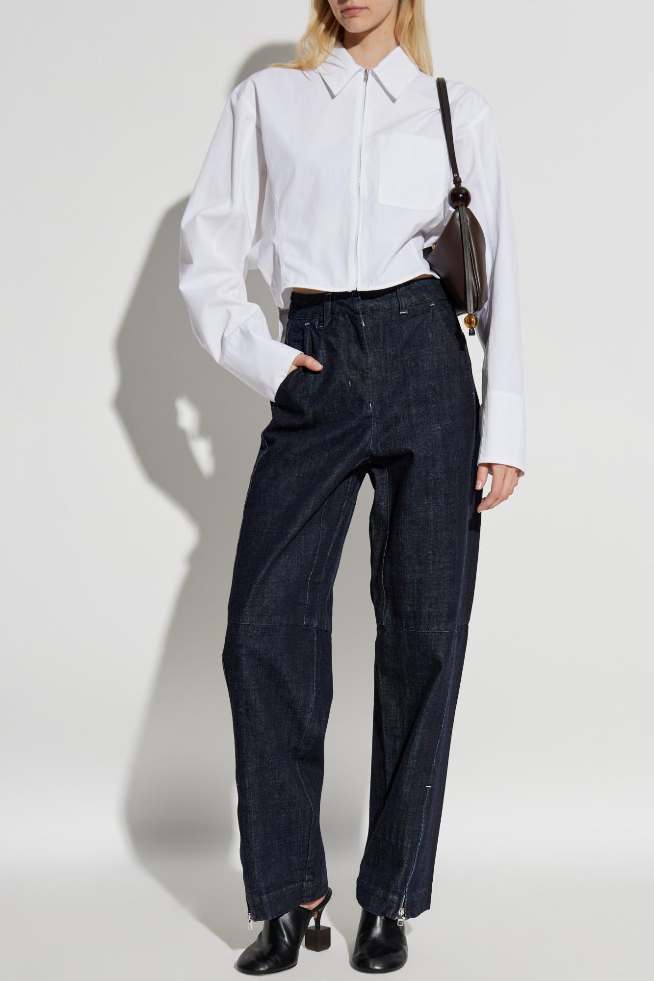 Jacquemus Women's Le Cargo De-nîmes Jean In Blue