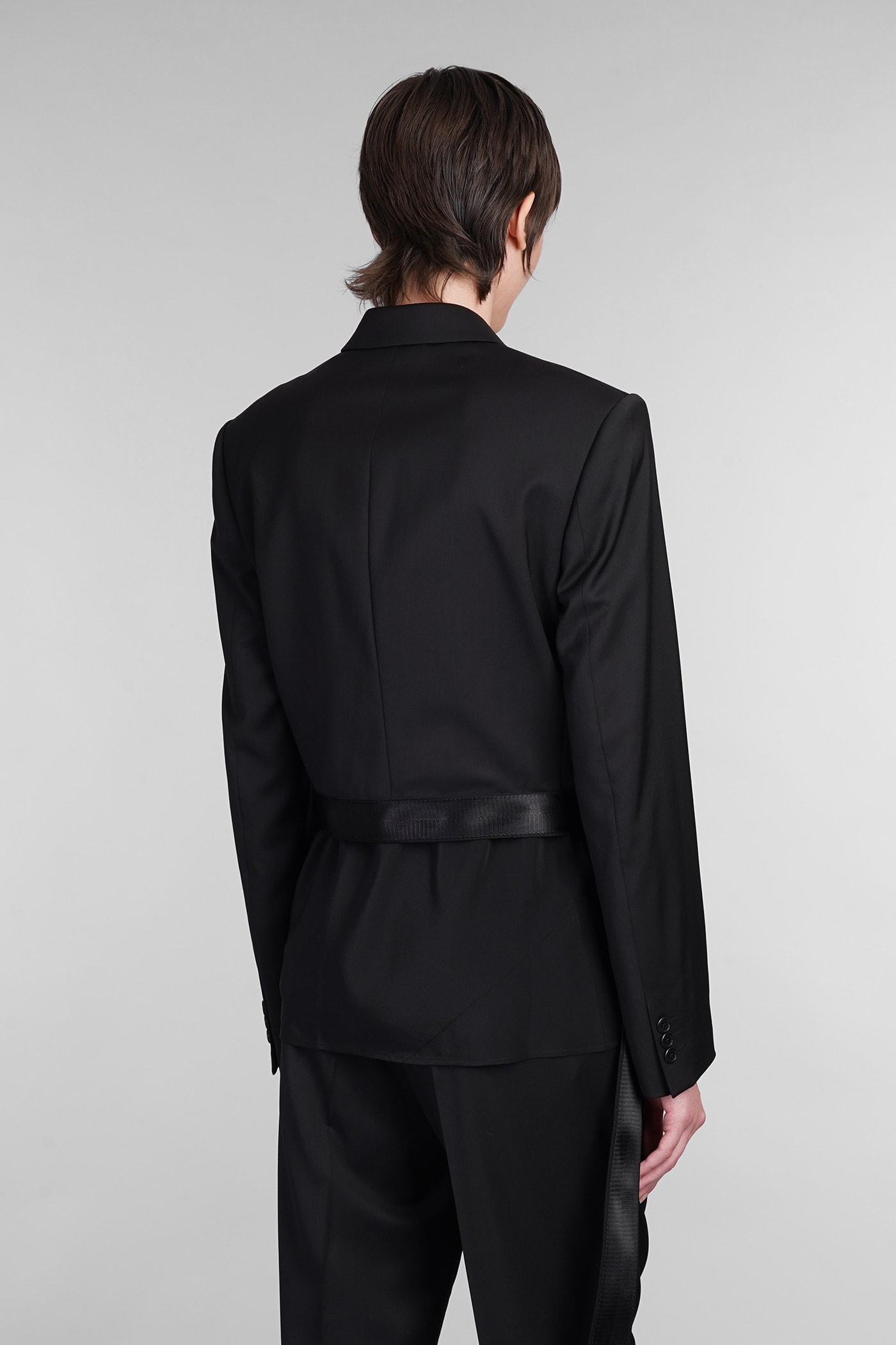 Shop Helmut Lang Blazer In Black Wool