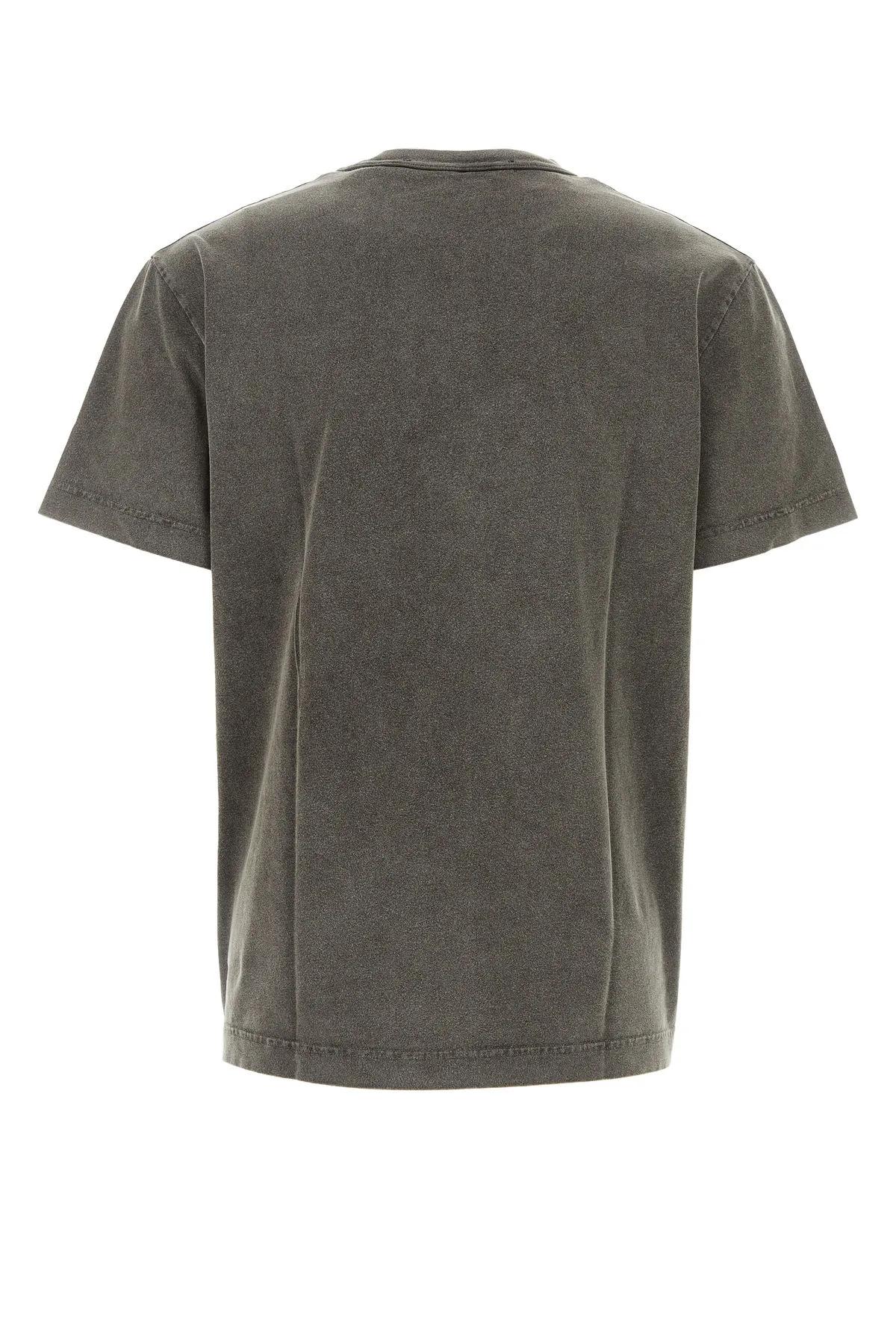 Shop Alexander Wang Graphite Cotton T-shirt In Grigio